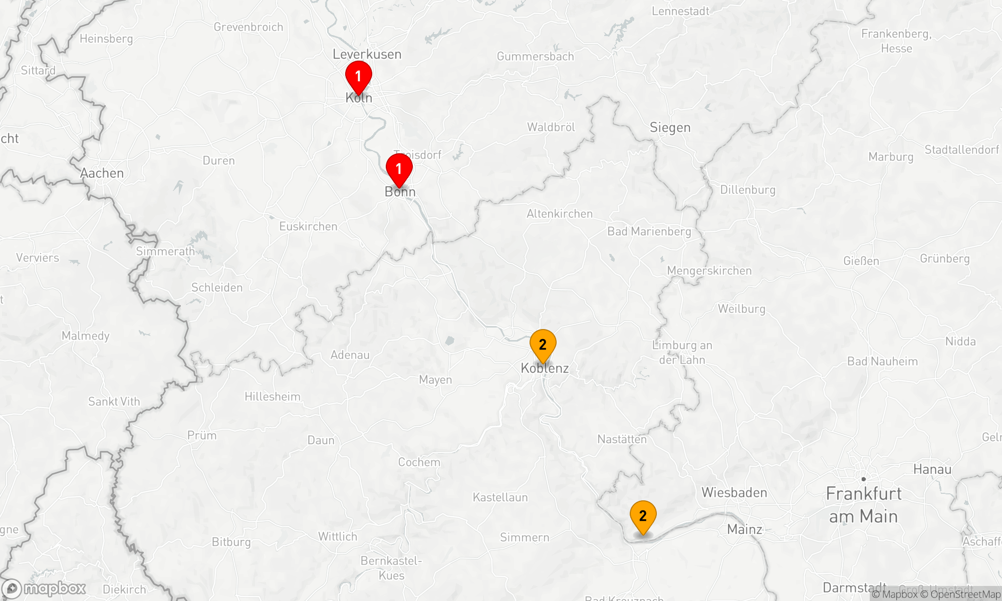 Route 2 Nächte - Weihnachtsmärkte am Rhein