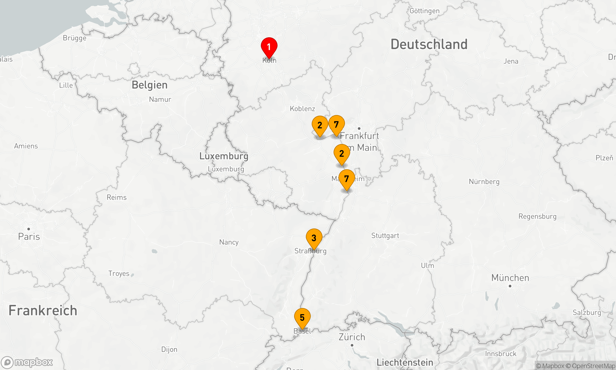 Route 7 Nächte - Silvester auf dem Rhein