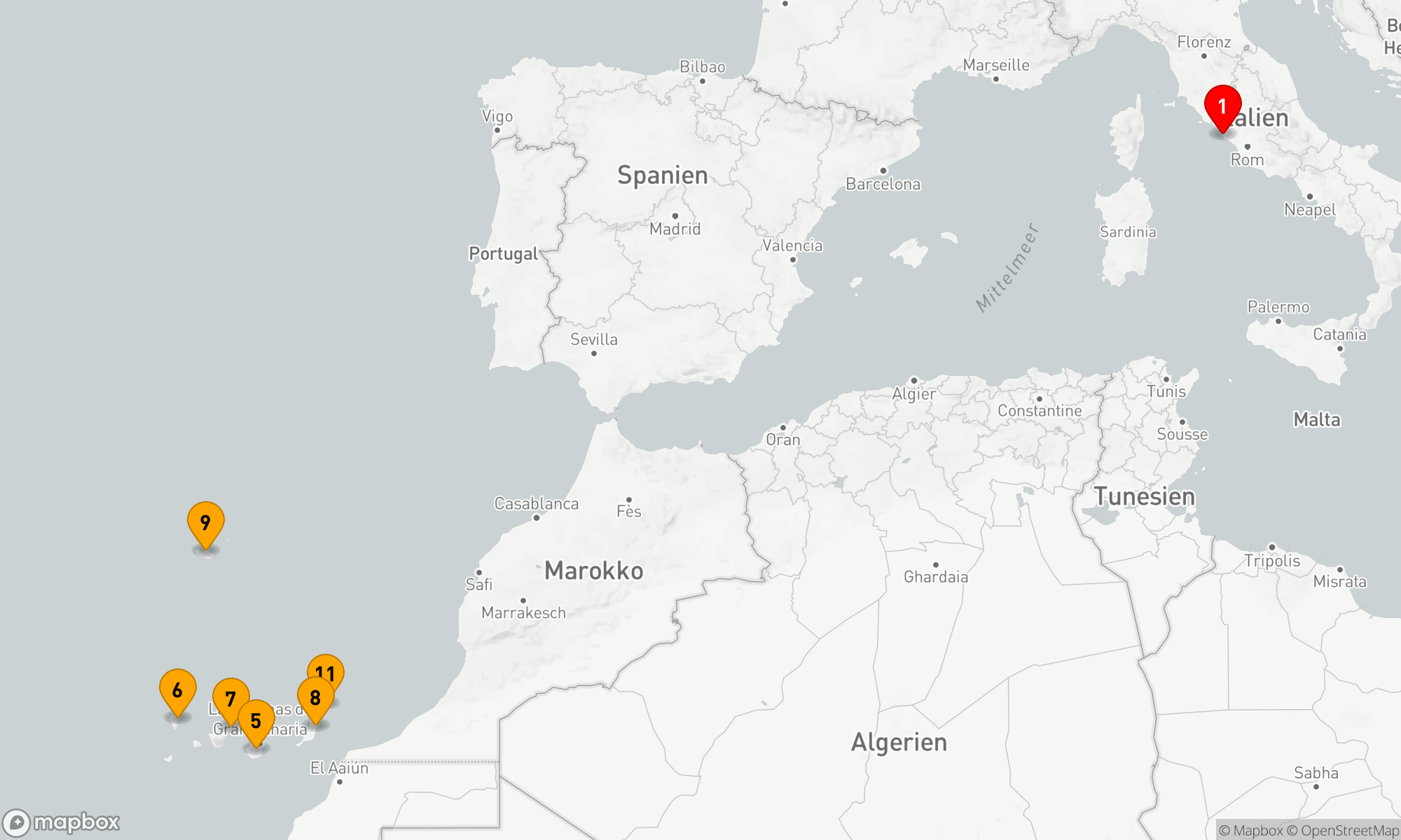Route 11 Nächte - Mediterraner Inselzauber und Atlantikträume