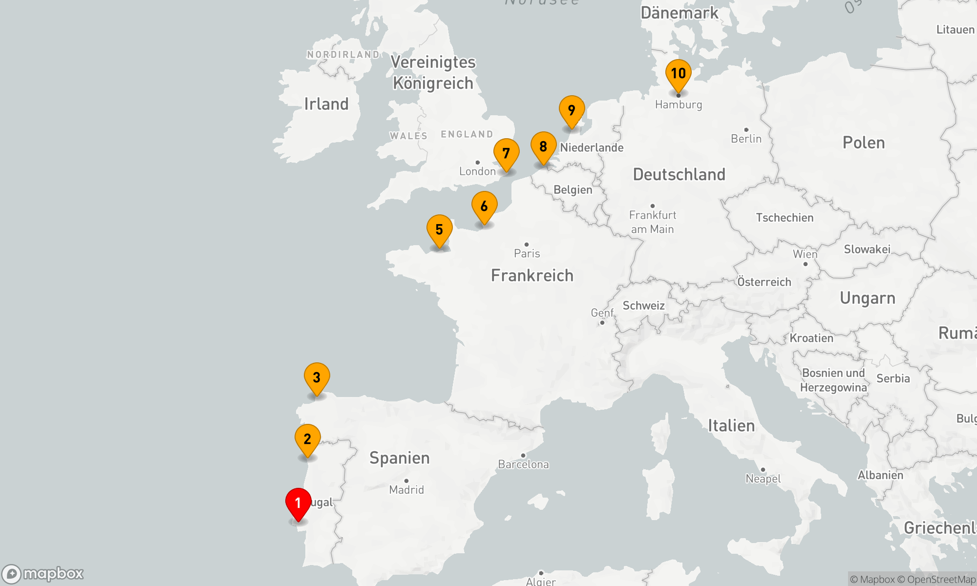 Route 9 Nächte - PORTUGAL,  SPANIEN & FRANKREICH KREUZFAHRT (NICHT FÜR DEN EINZELHANDEL GEÖFFNET)