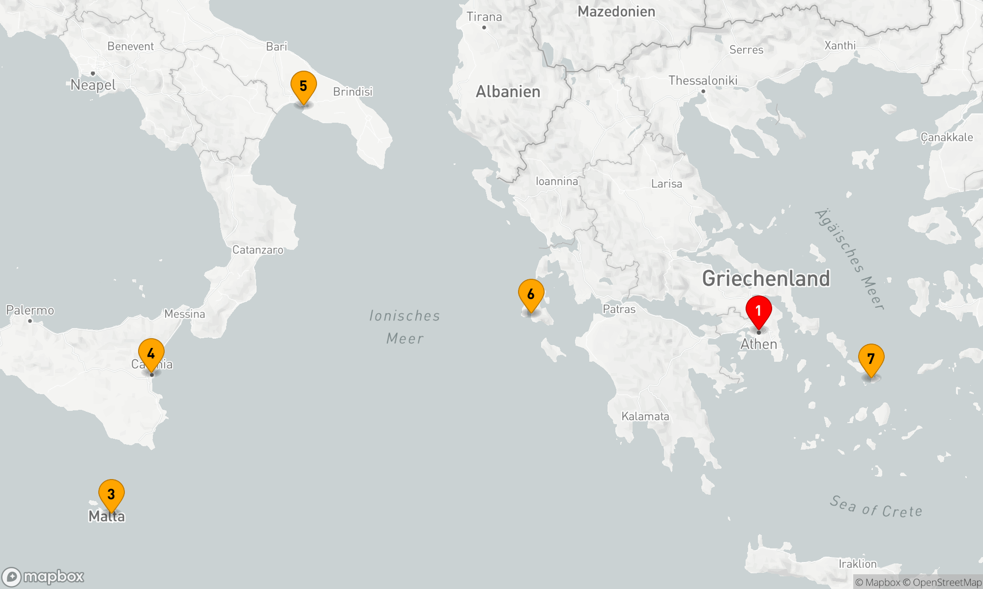 Route 7 Nächte - Mediterrane Entdeckungsreise von der Antike zur Moderne