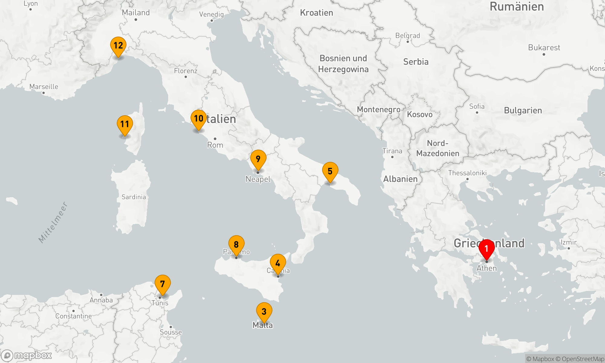 Route 11 Nächte - Mediterrane Entdeckungsreise