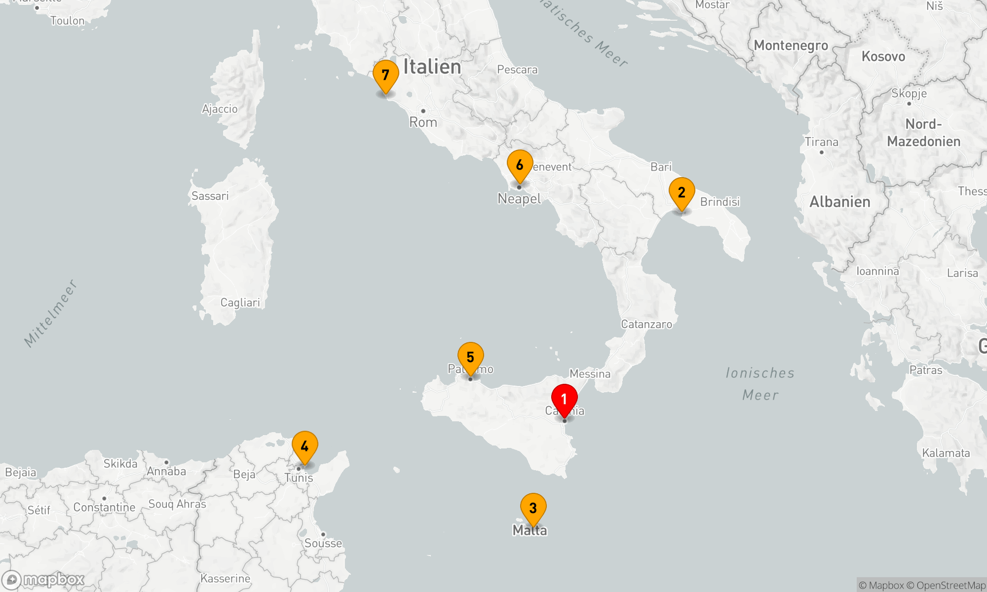 Route 6 Nächte - Mediterrane Entdeckungsreise