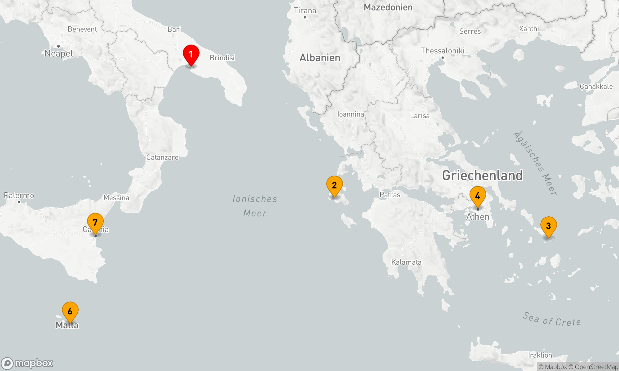 Route 7 Nächte - Mediterrane Entdeckungsreise ab Tarent