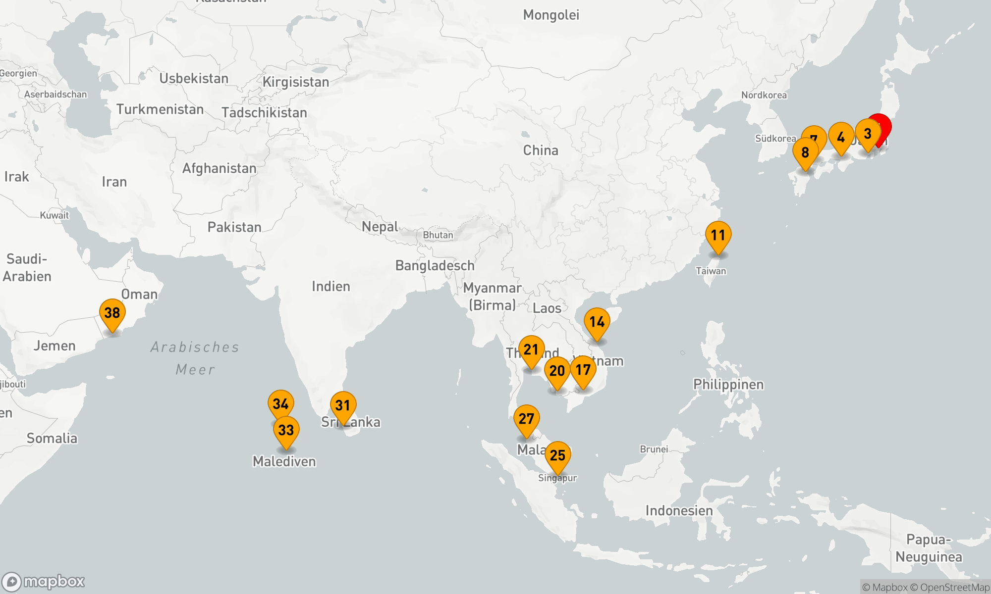Route 37 Nächte - Kunterbunt & Lebensfroh: Asien intensiv