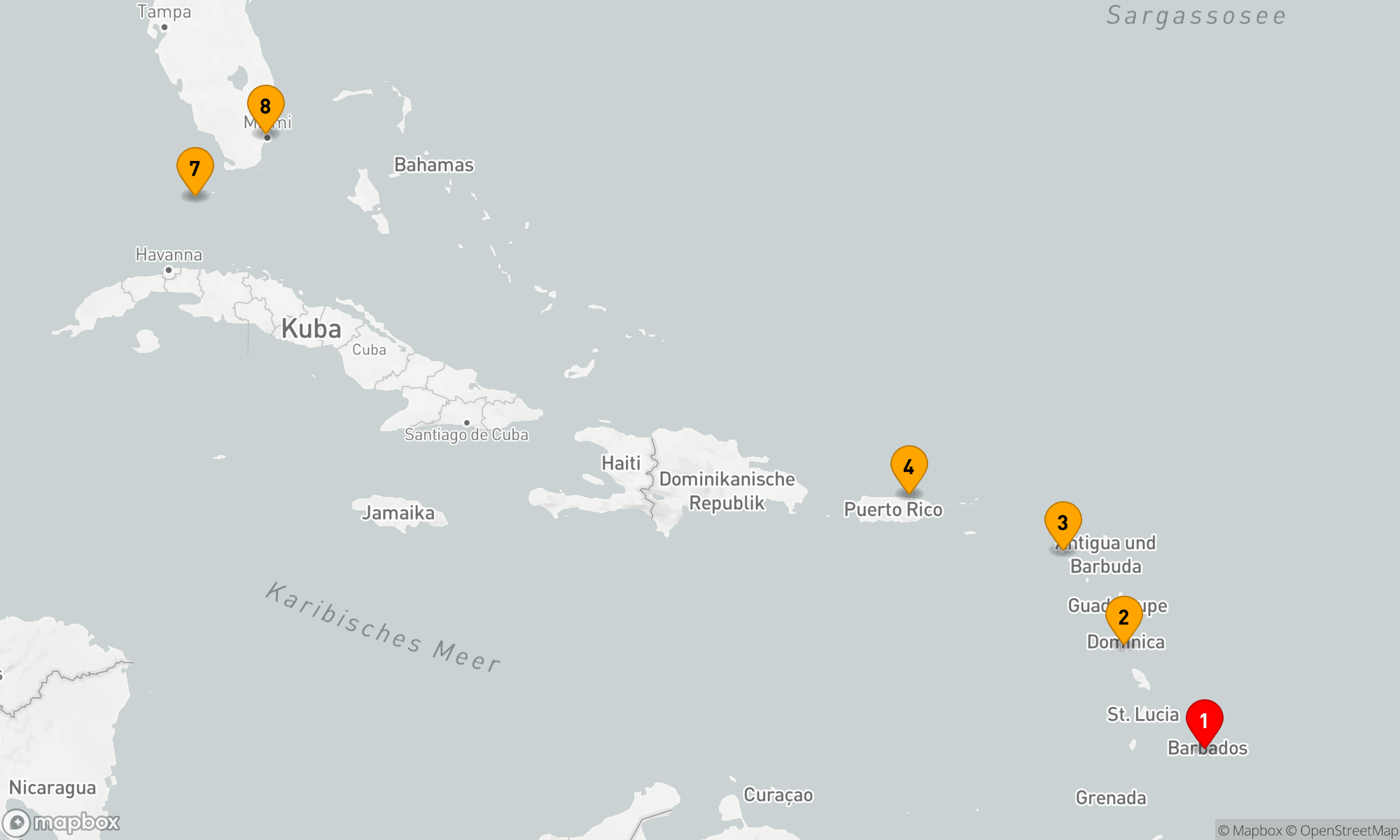 Route 7 Nächte - OSTKARIBISCHE KREUZFAHRT: BARBADOS,  SAINT KITTSAND NEVIS & PUERTO RICO