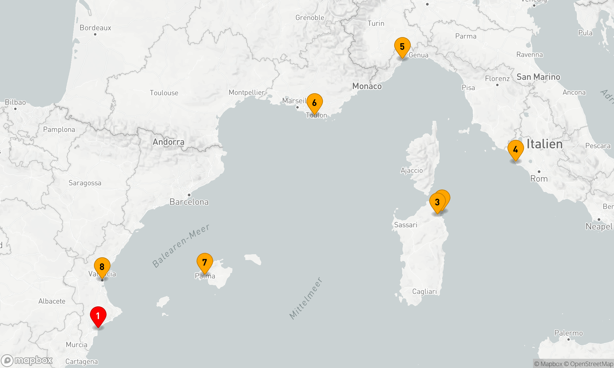 Route 7 Nächte - Mediterrane Entdeckungsfahrt