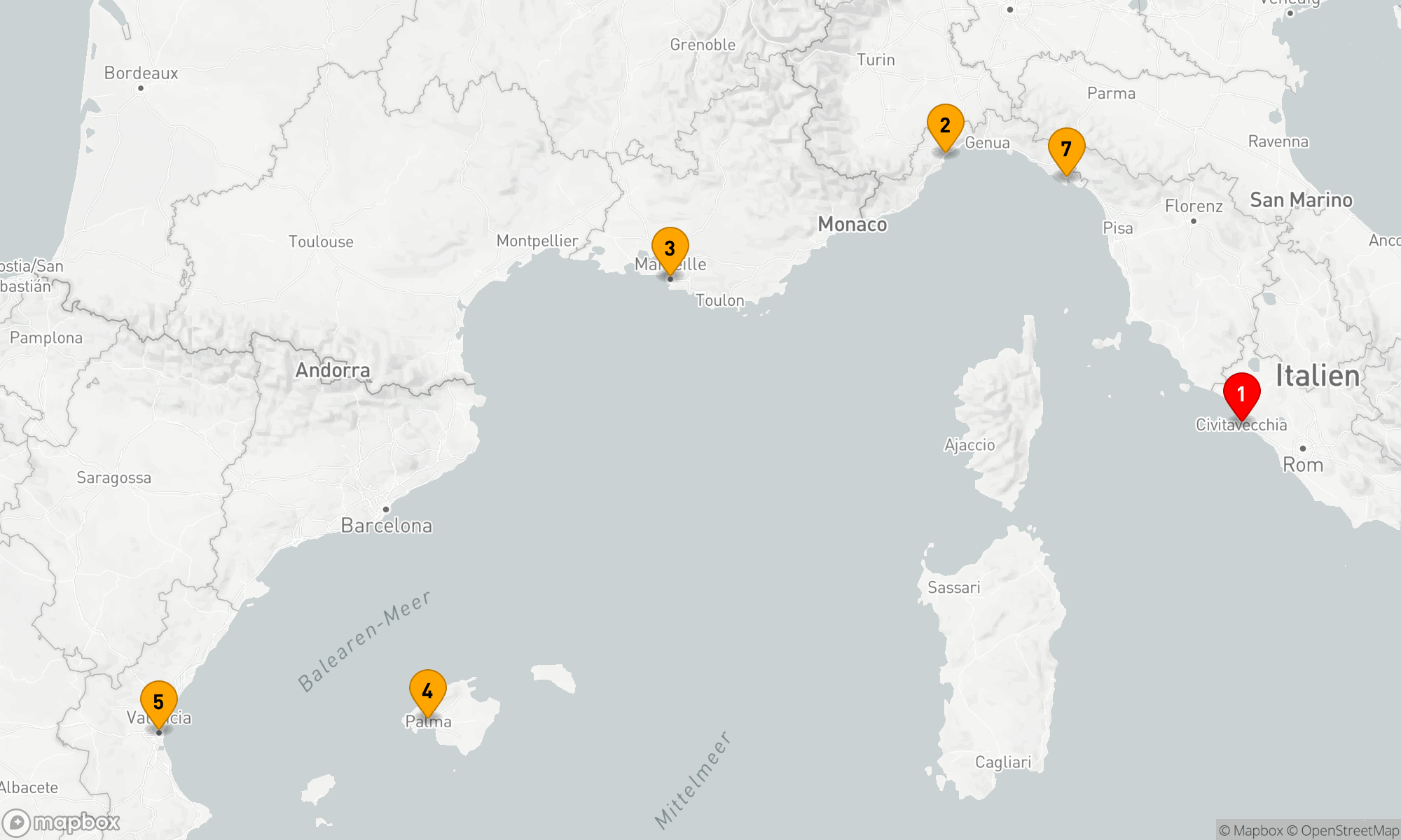 Route 7 Nächte - Kultur und Küstenzauber der Mittelmeermetropolen