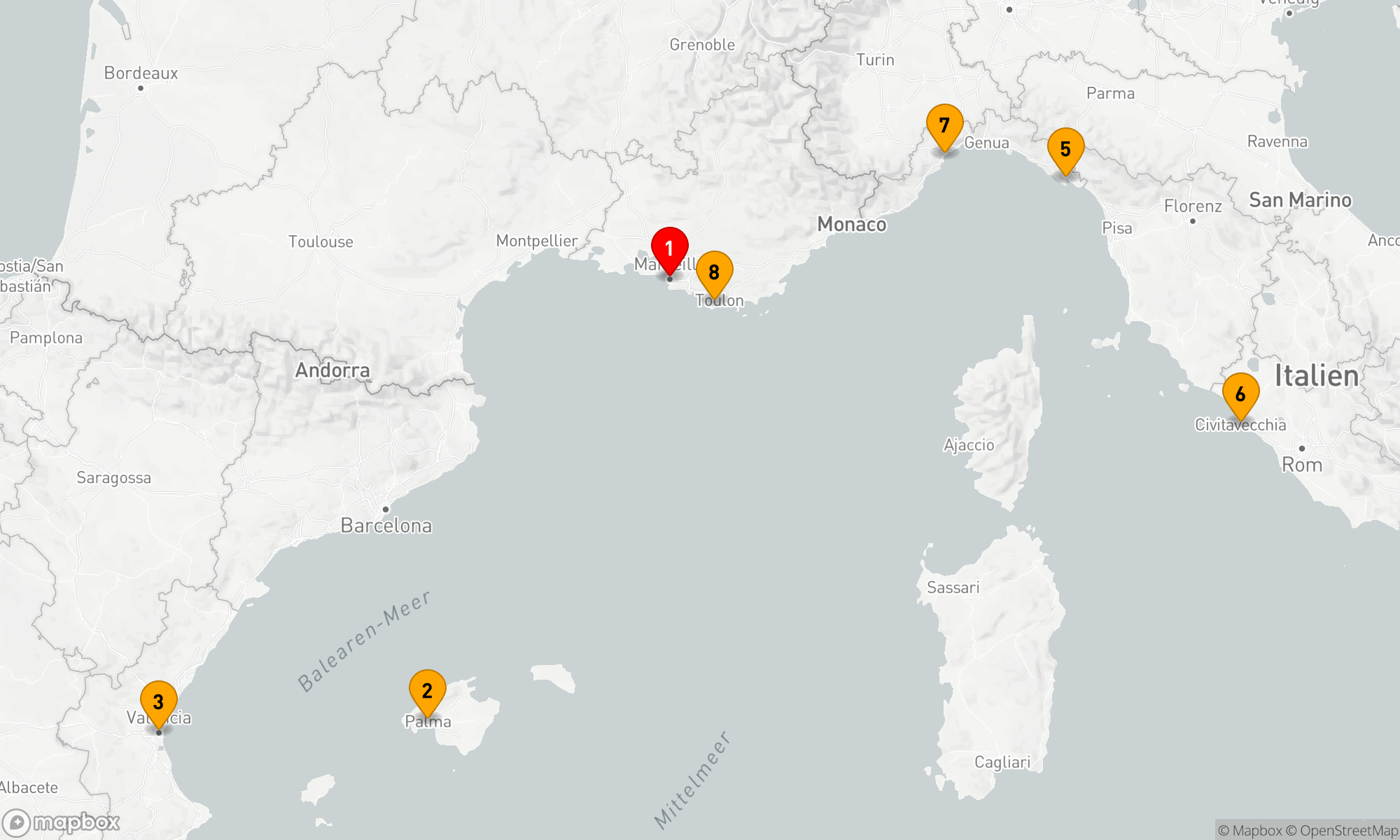 Route 7 Nächte - Mediterrane Entdeckungsreise