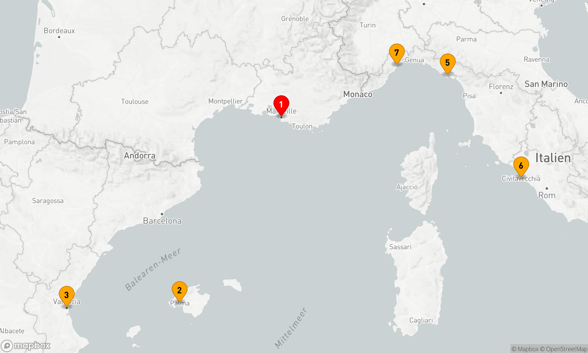 Route 7 Nächte - Mediterrane Entdeckungsreise