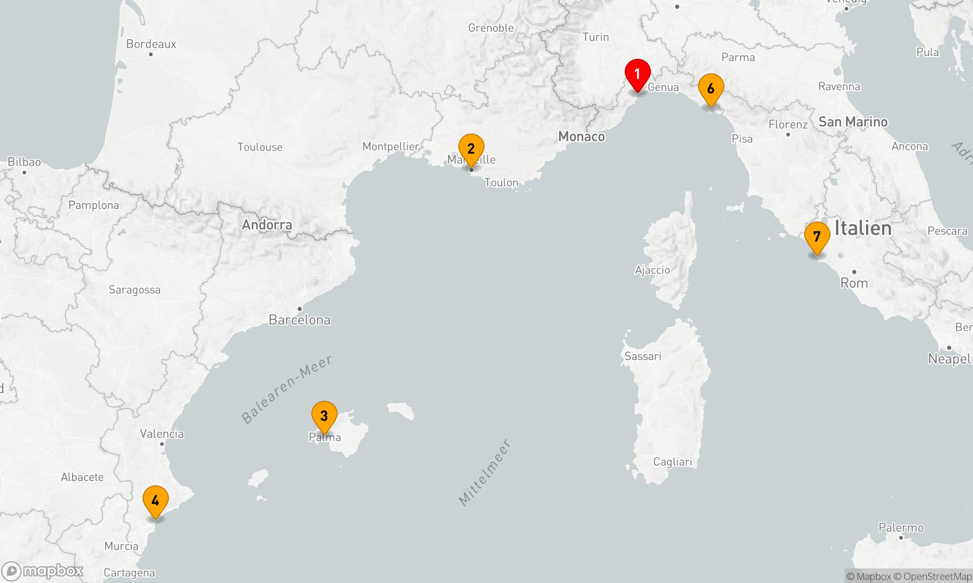 Route 7 Nächte - Zauberhafte Mittelmeer-Impressionen