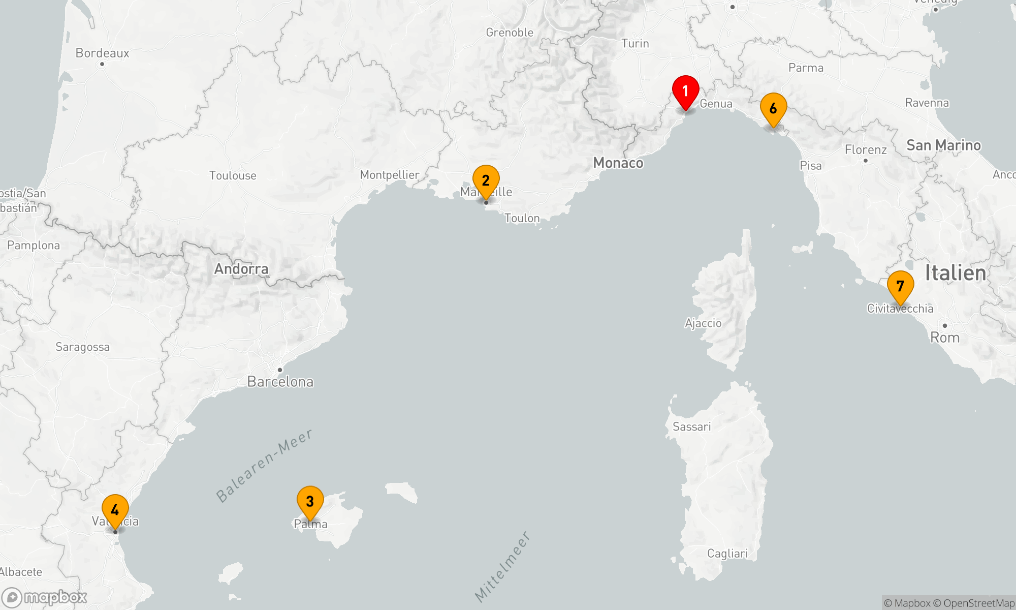 Route 7 Nächte - Mittelmeer-Juwelen Entdeckungstour