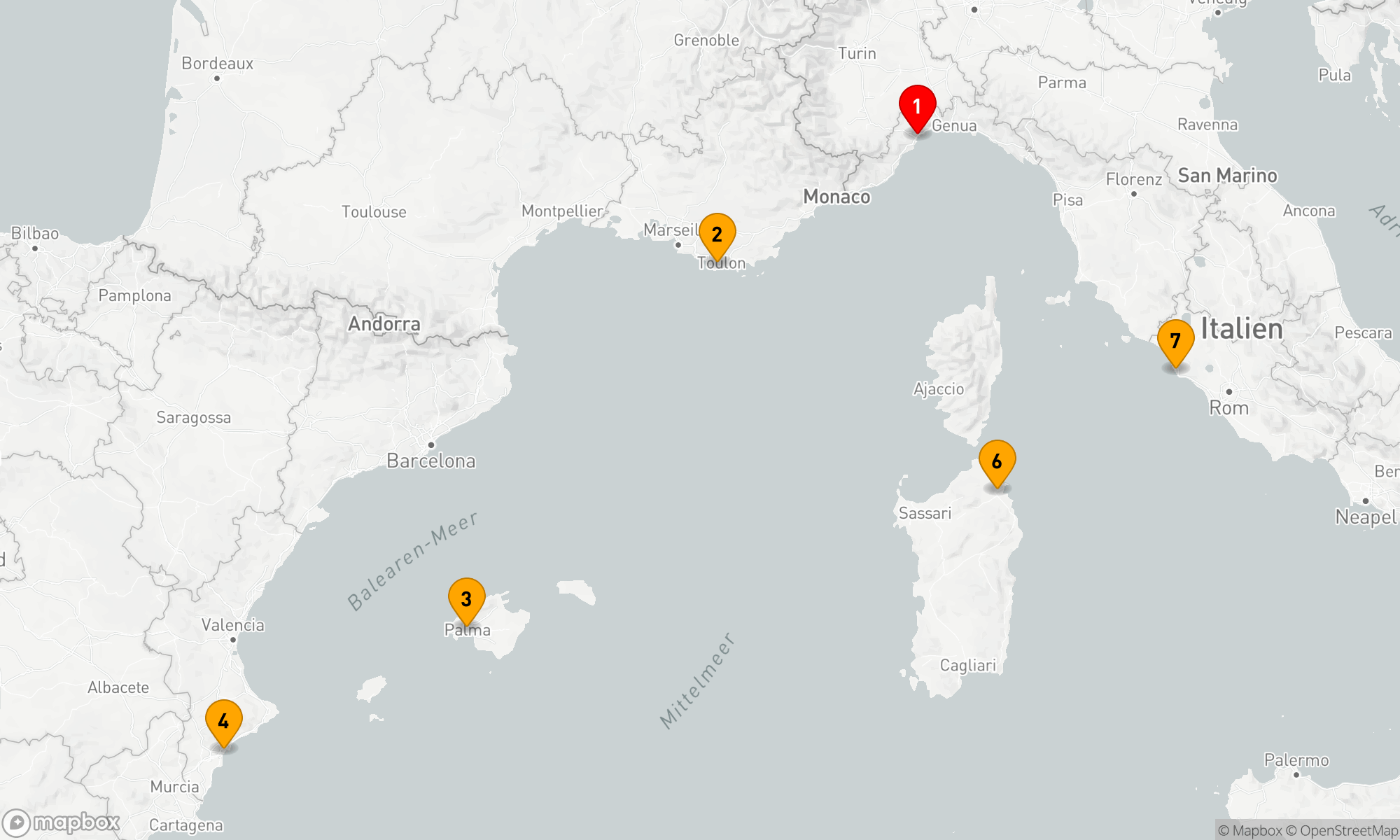 Route 7 Nächte - Mediterranes Küstenvergnügen