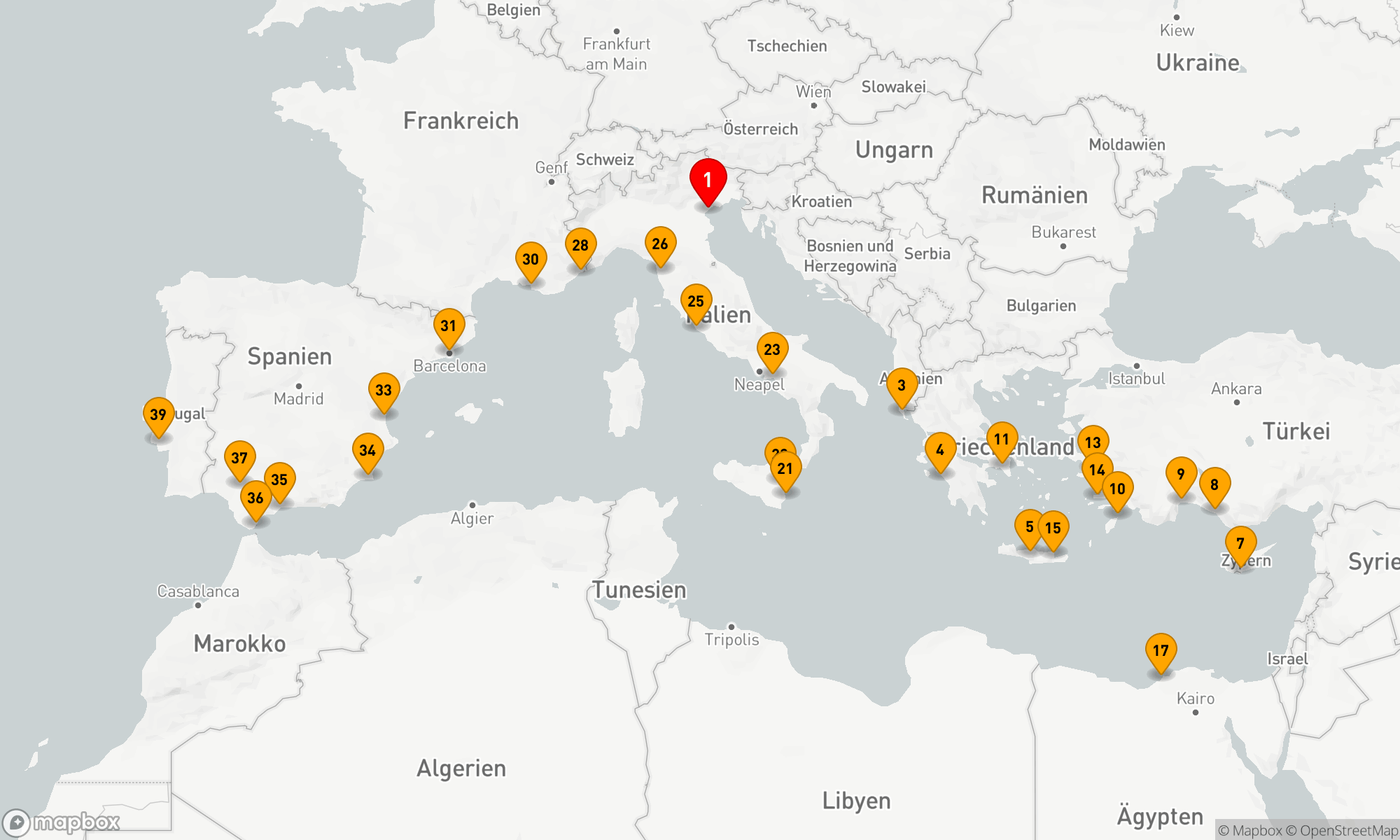 Route 39 Nächte - VENEDIG - LISSABON GROSSE REISE