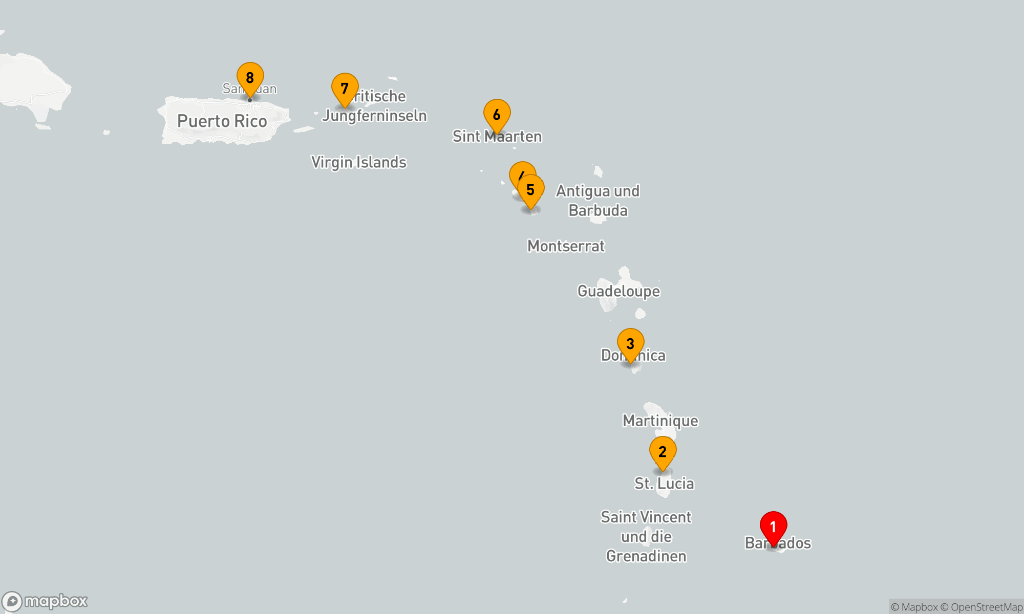 Route 7 Nächte - OSTKARIBISCHE KREUZFAHRT: SINT MAARTEN,  SAINT KITTS & NEVIS
