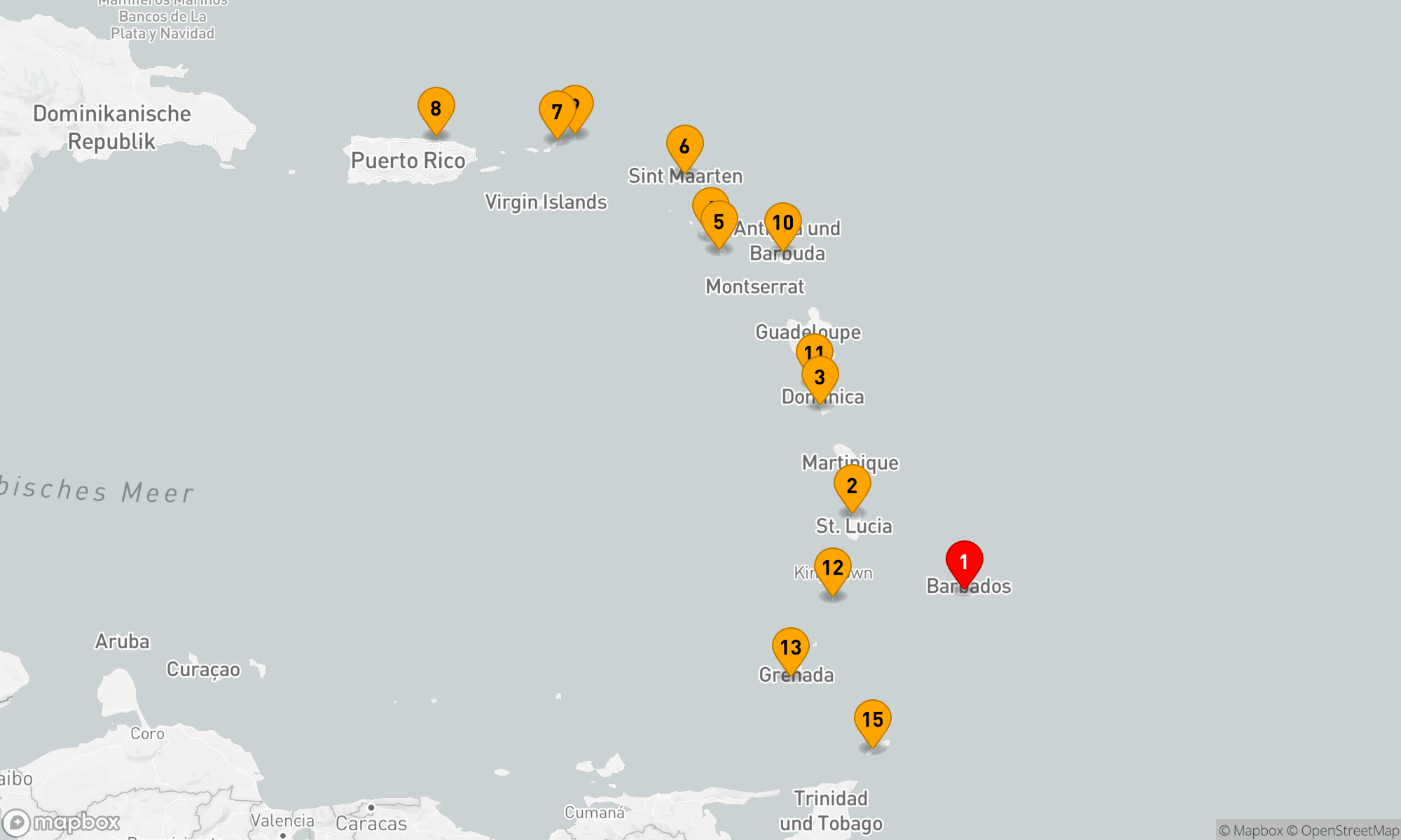 Route 15 Nächte - KARIBIK-KREUZFAHRT: DOMINICA,  BEQUIA & GRENADA