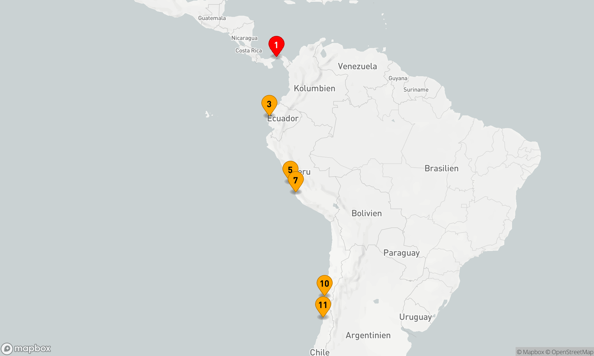 Route 10 Nächte - PANAMA,  ECUADAOR & PERU KREUZFAHRT: PANAMA CITY,  MANTA & LIMA (CALLAO)