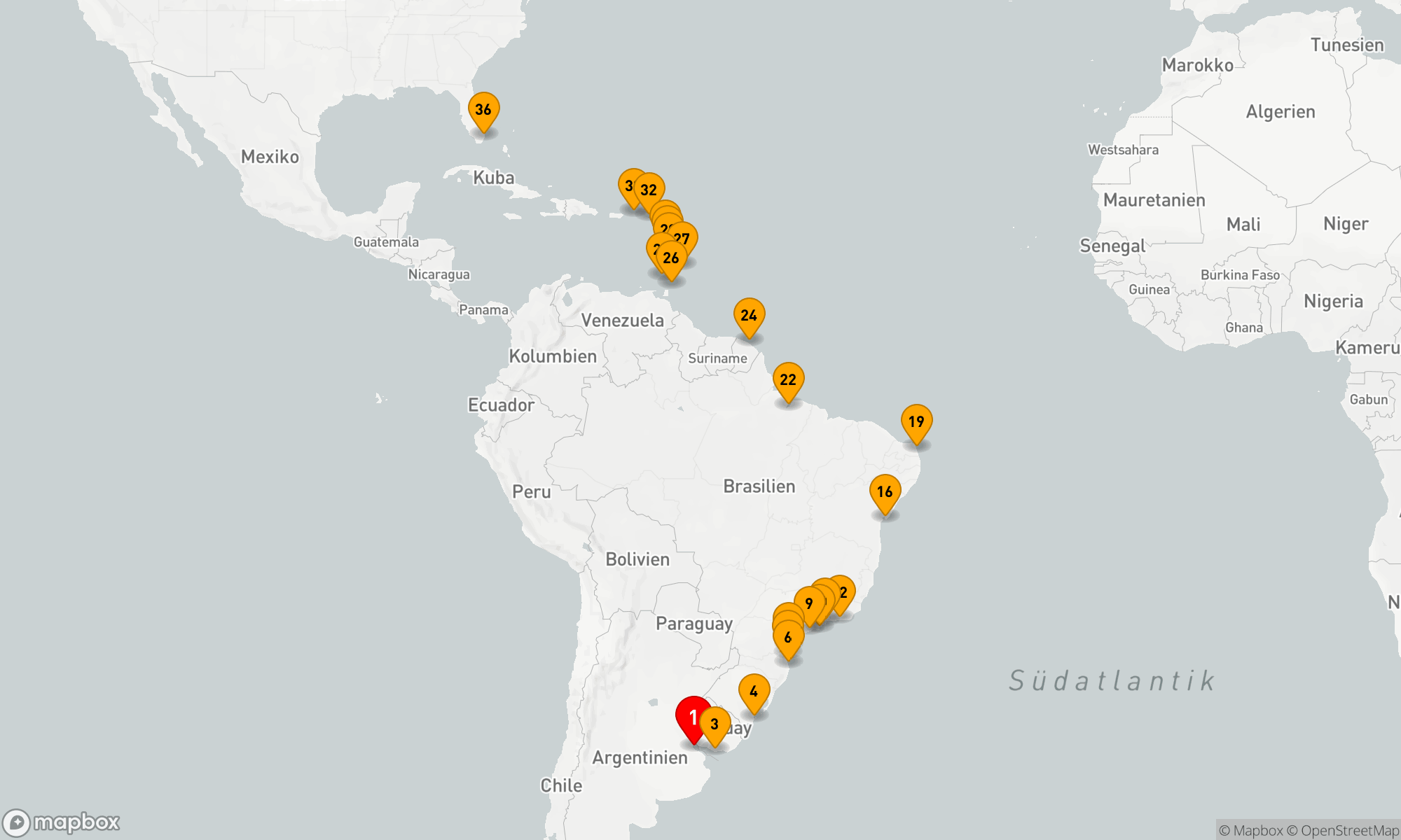 Route 35 Nächte - BUENOS AIRES - MIAMI GROSSE REISE