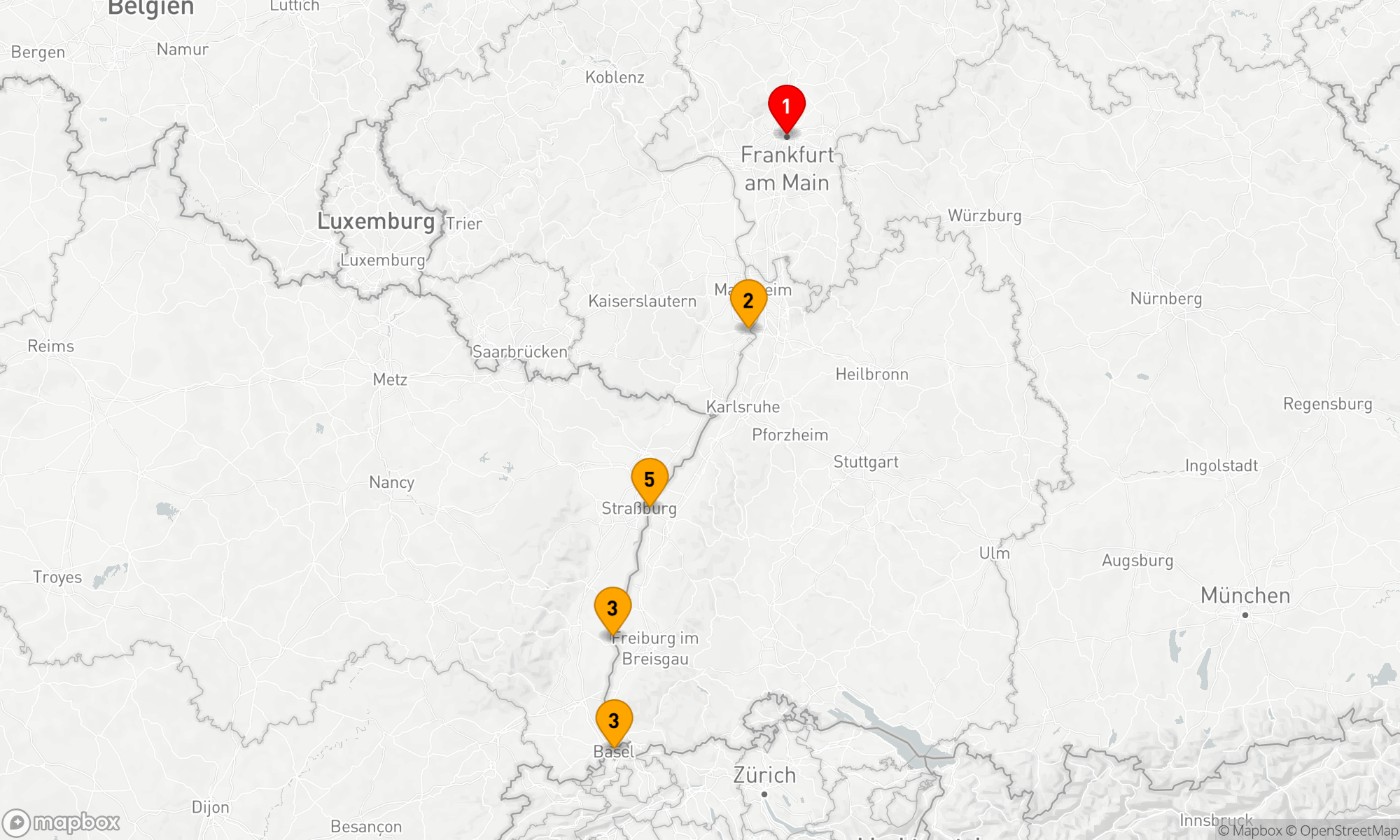 Route 5 Nächte - Rheinerlebnis