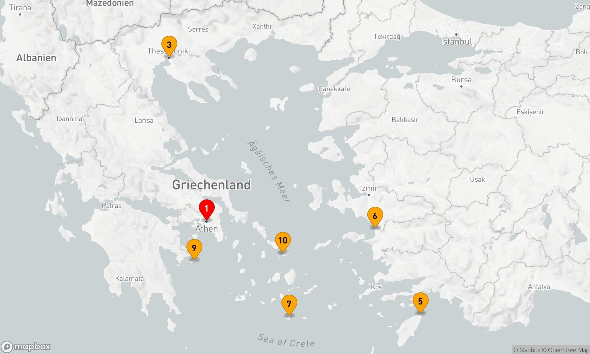 Route 10 Nächte - BEST OF GRIECHENLAND KREUZFAHRT