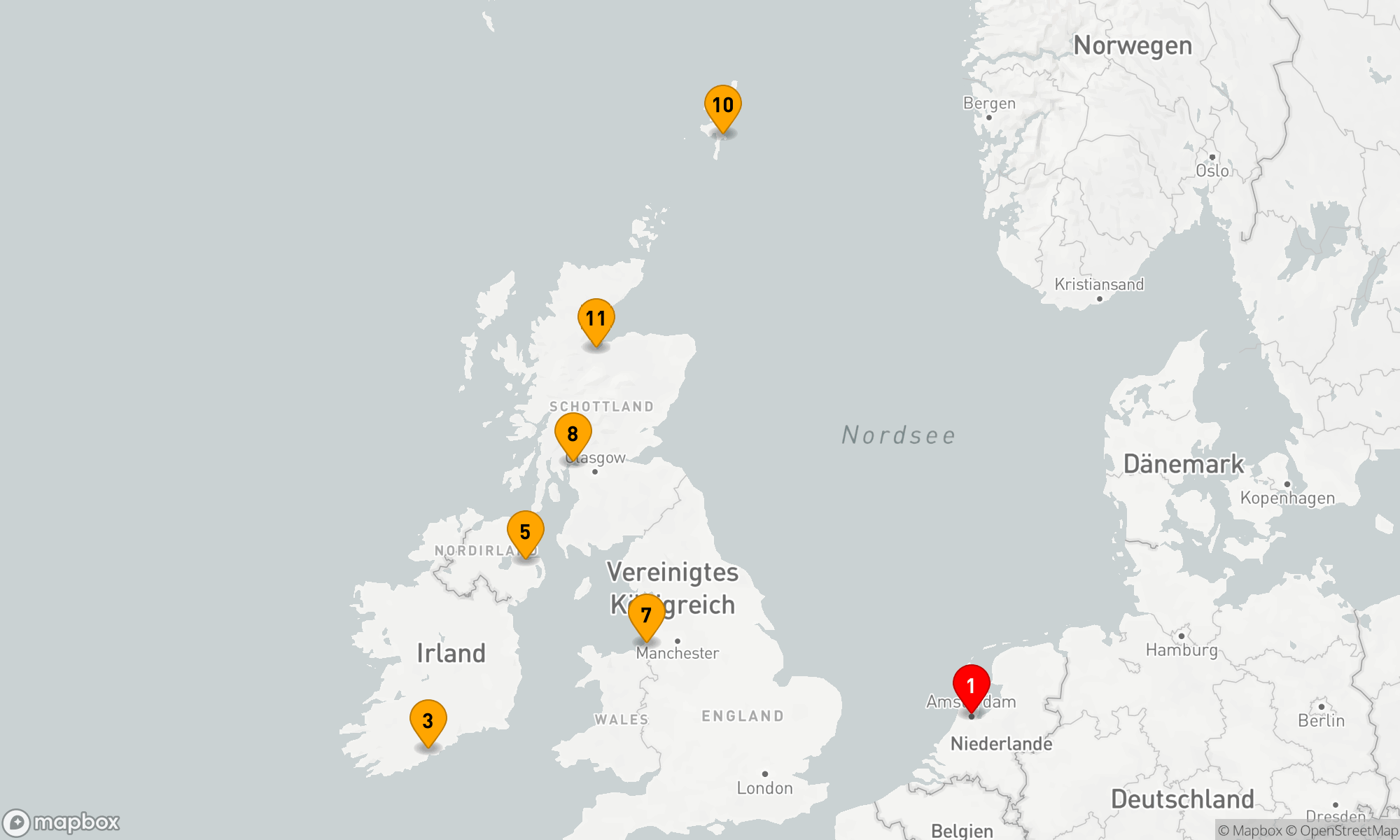 Route 12 Nächte - KREUZFAHRT ZU DEN BRITISCHEN INSELN
