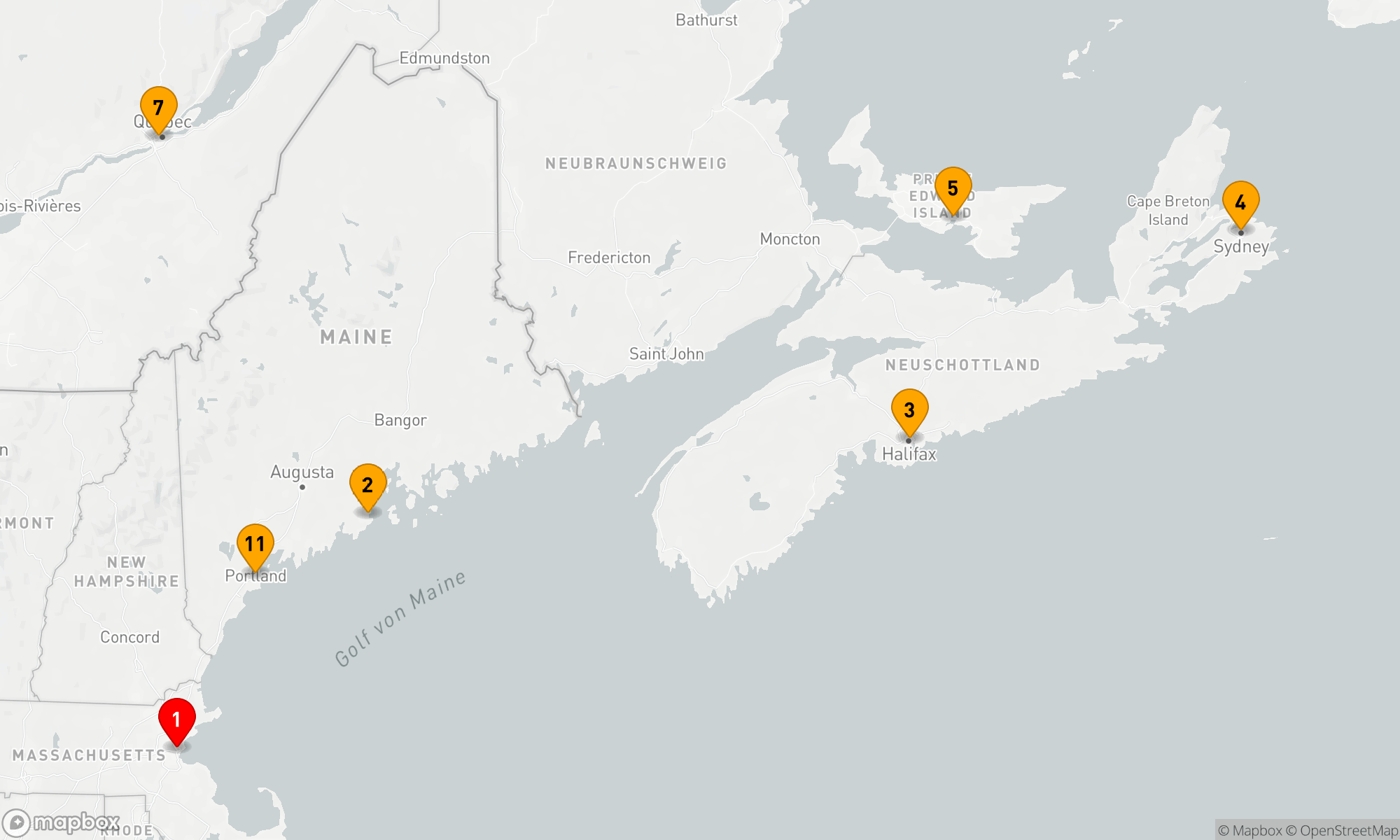 Route 11 Nächte - BOSTON, MAINE & KANADA KREUZFAHRT