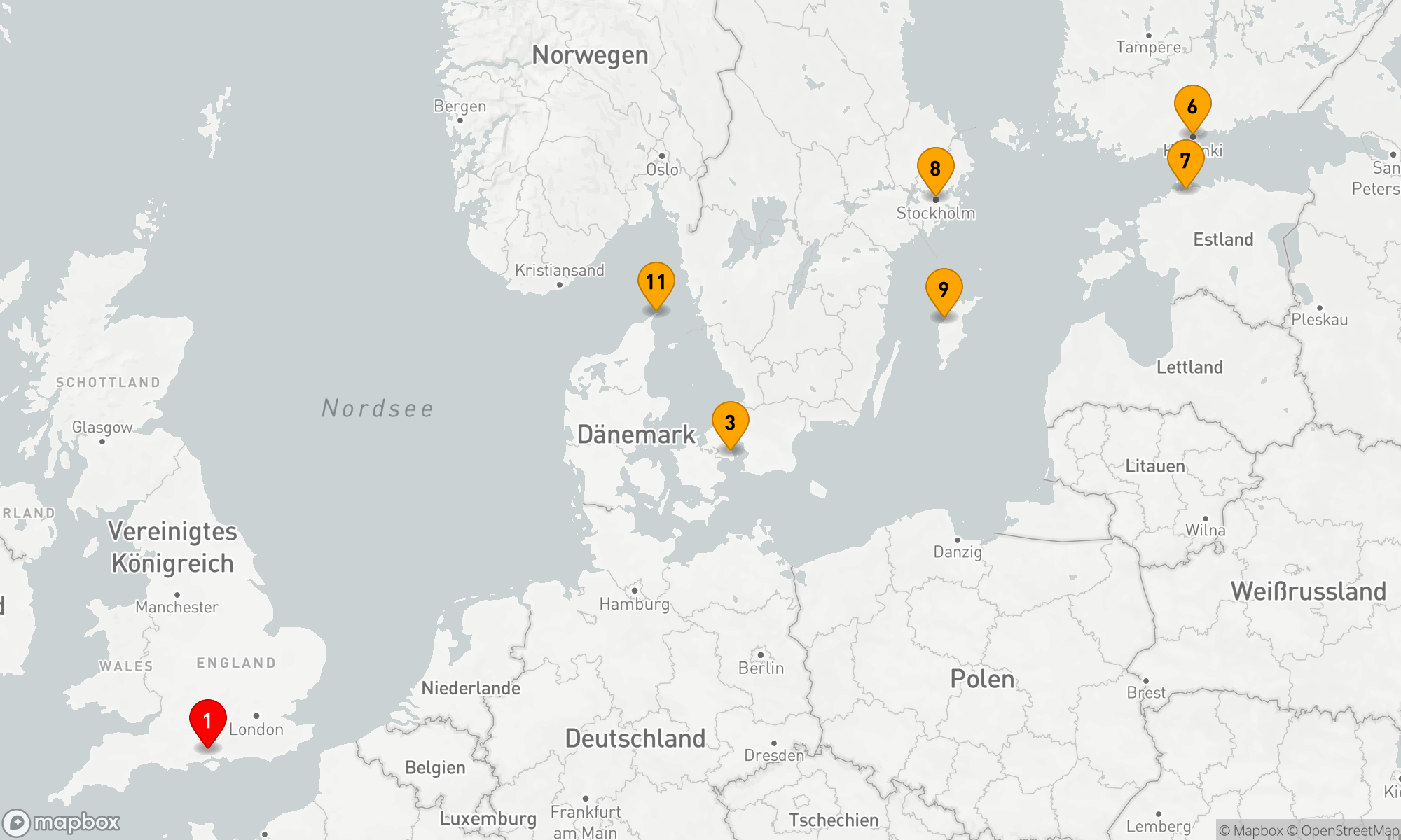 Route 12 Nächte - BEST OF SKANDINAVIEN KREUZFAHRT