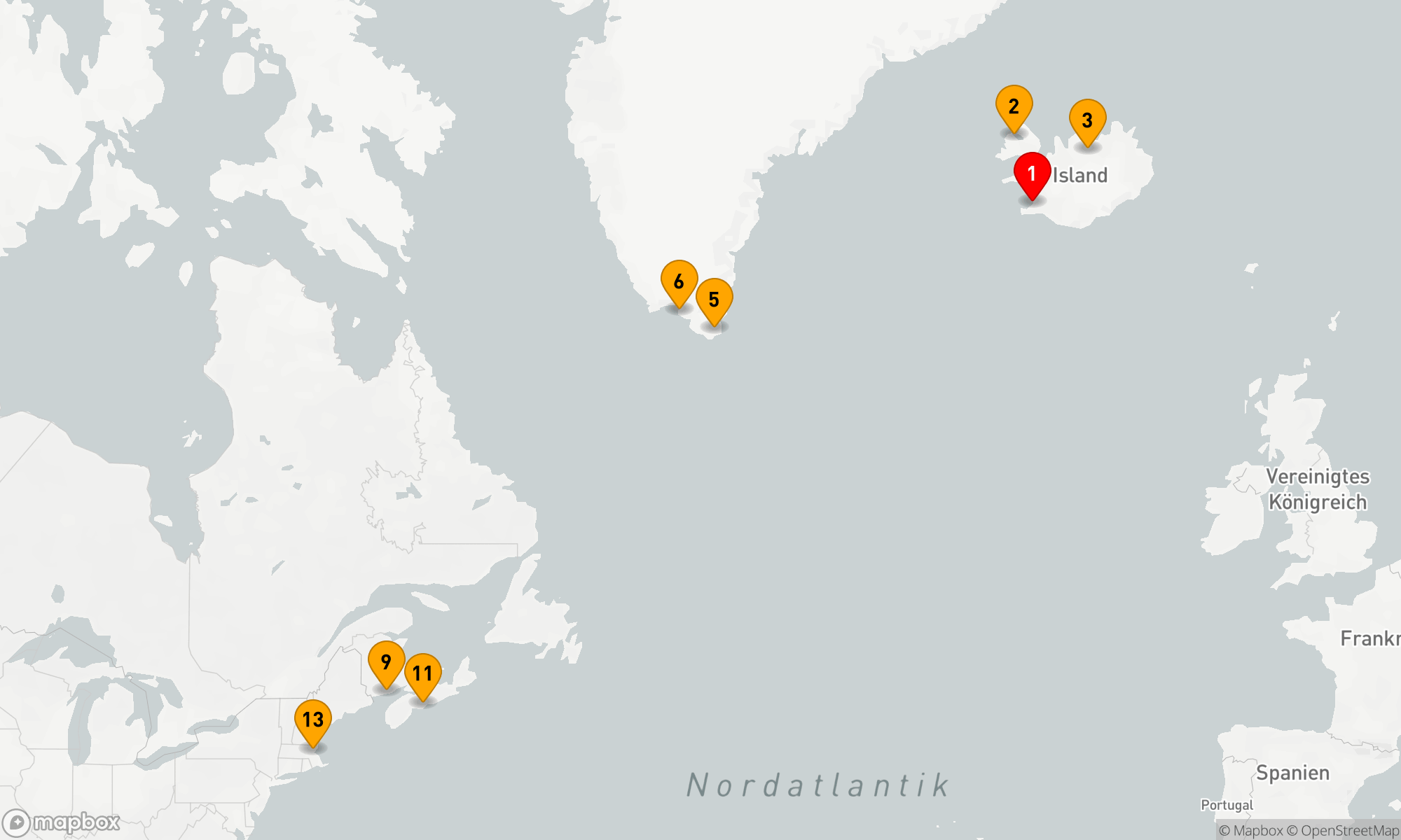 Route 12 Nächte - GRÖNLAND & ISLAND KREUZFAHRT