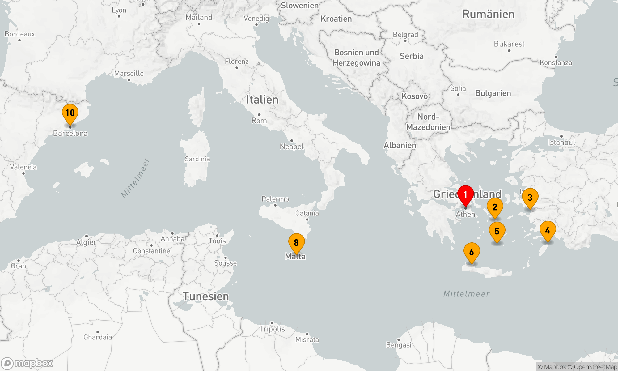 Route 9 Nächte - GRIECHENLAND,  MALTA & TÜRKEI KREUZFAHRT