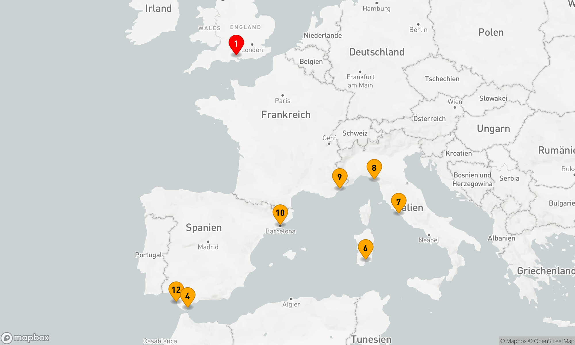 Route 14 Nächte - DAS BESTE AUS ITALIEN,  SPANIEN & FRANKREICH