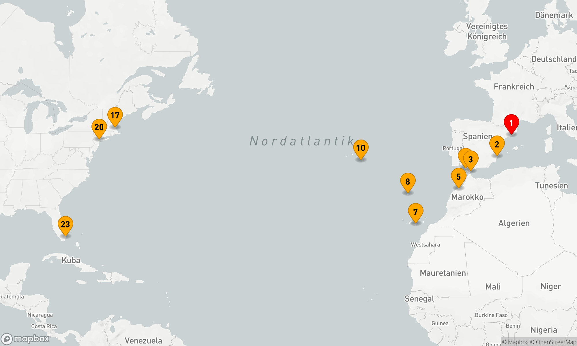 Route 22 Nächte - Transatlantische Entdeckerreise