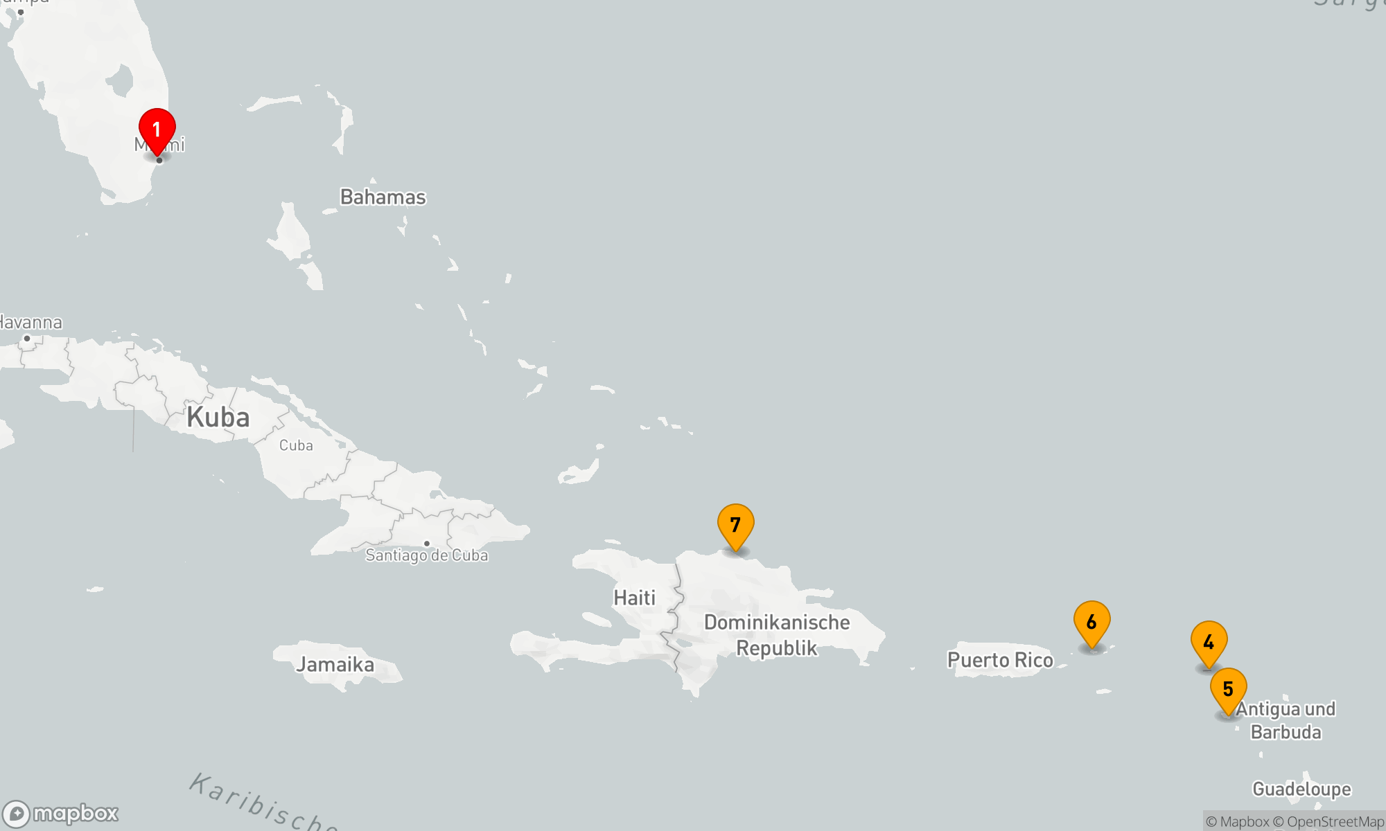 Route 8 Nächte - Karibikzauber: Traumhafte Inseln entdecken