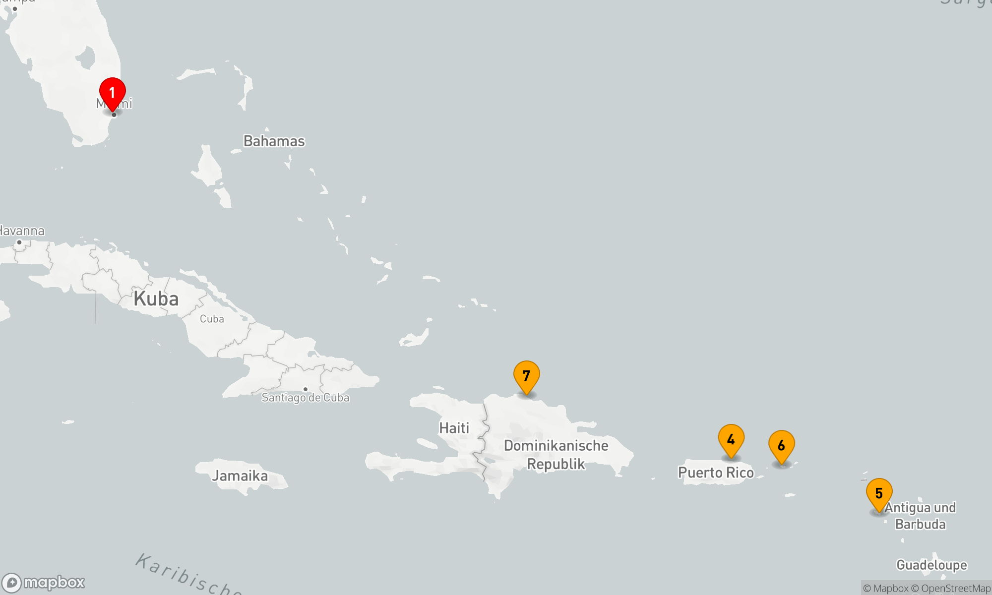Route 8 Nächte - Karibische Inselträume ab Miami