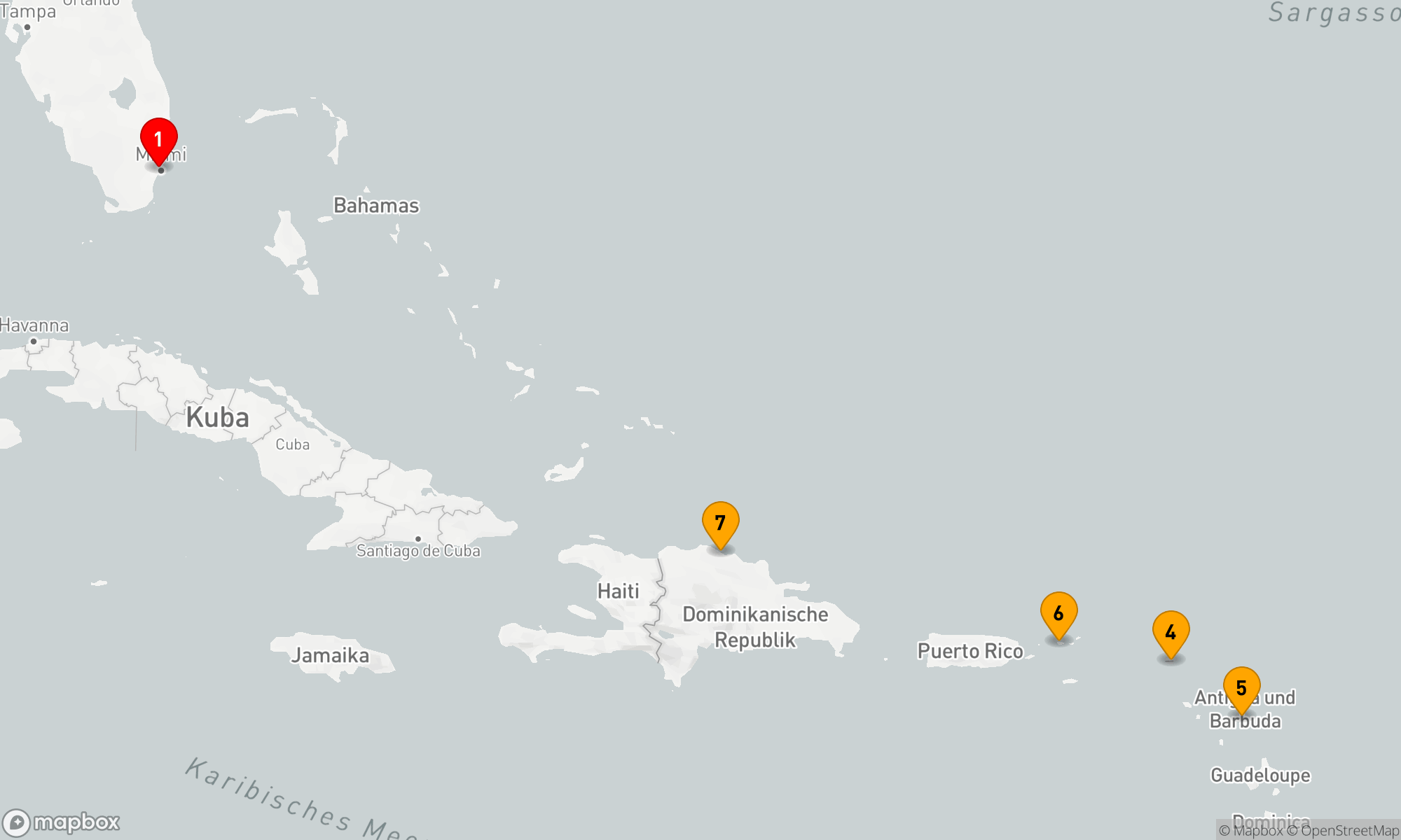 Route 8 Nächte - Karibische Inselträume