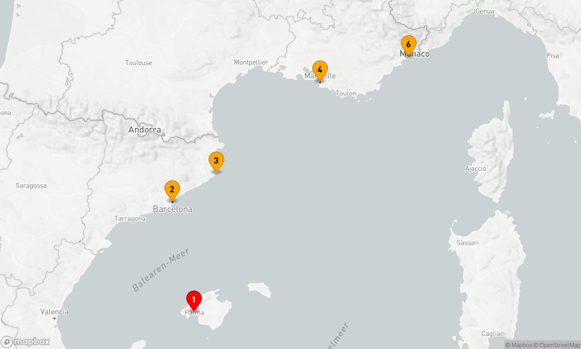 Route 5 Nächte - Mediterrane Eleganz