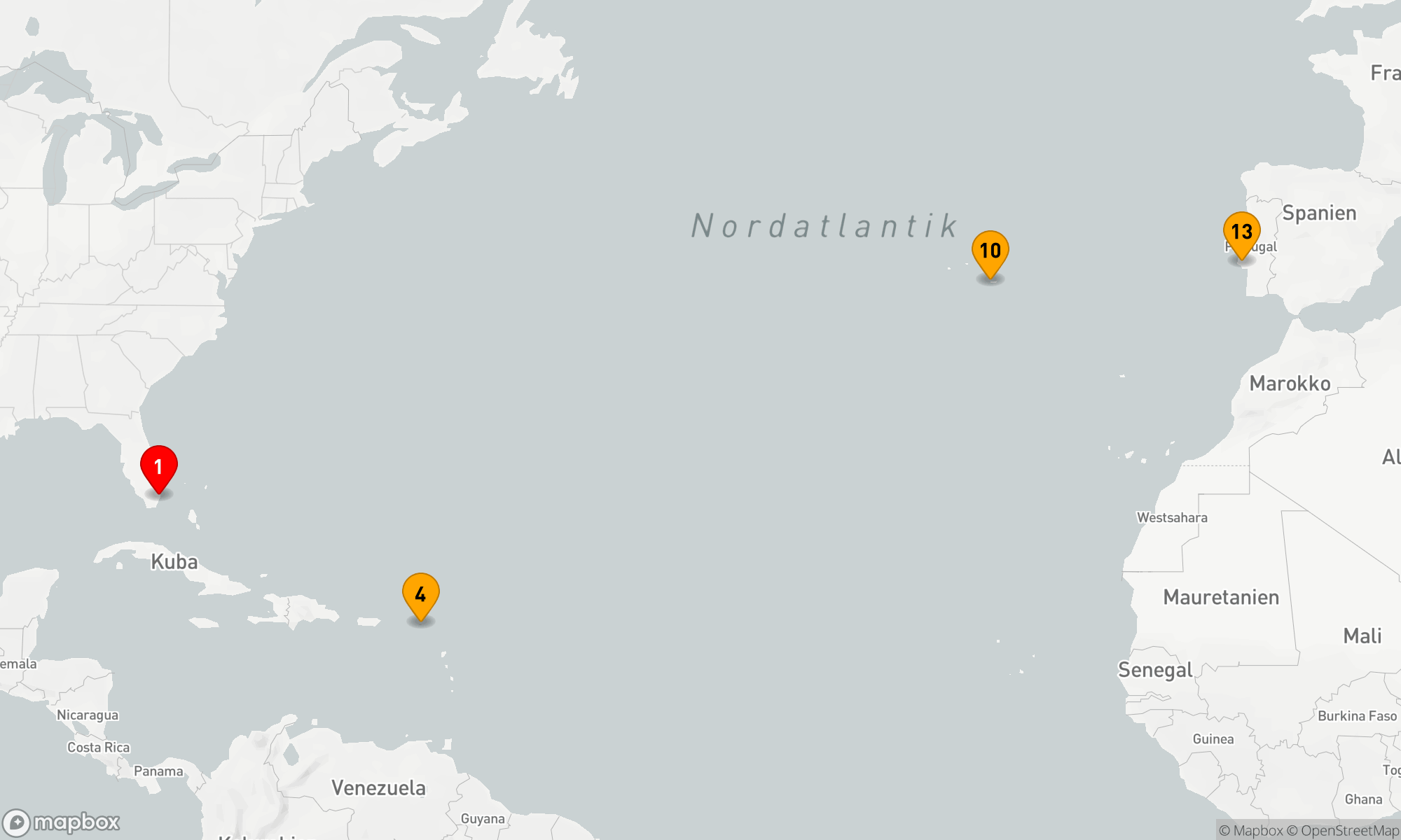 Route 12 Nächte - Transatlantische Entdeckungsreise