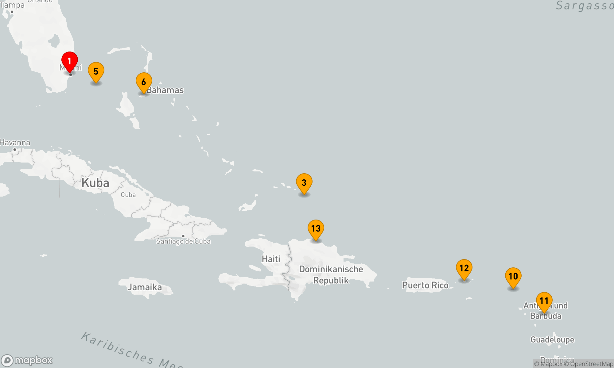 Route 14 Nächte - Karibische Inselträume mit MSC