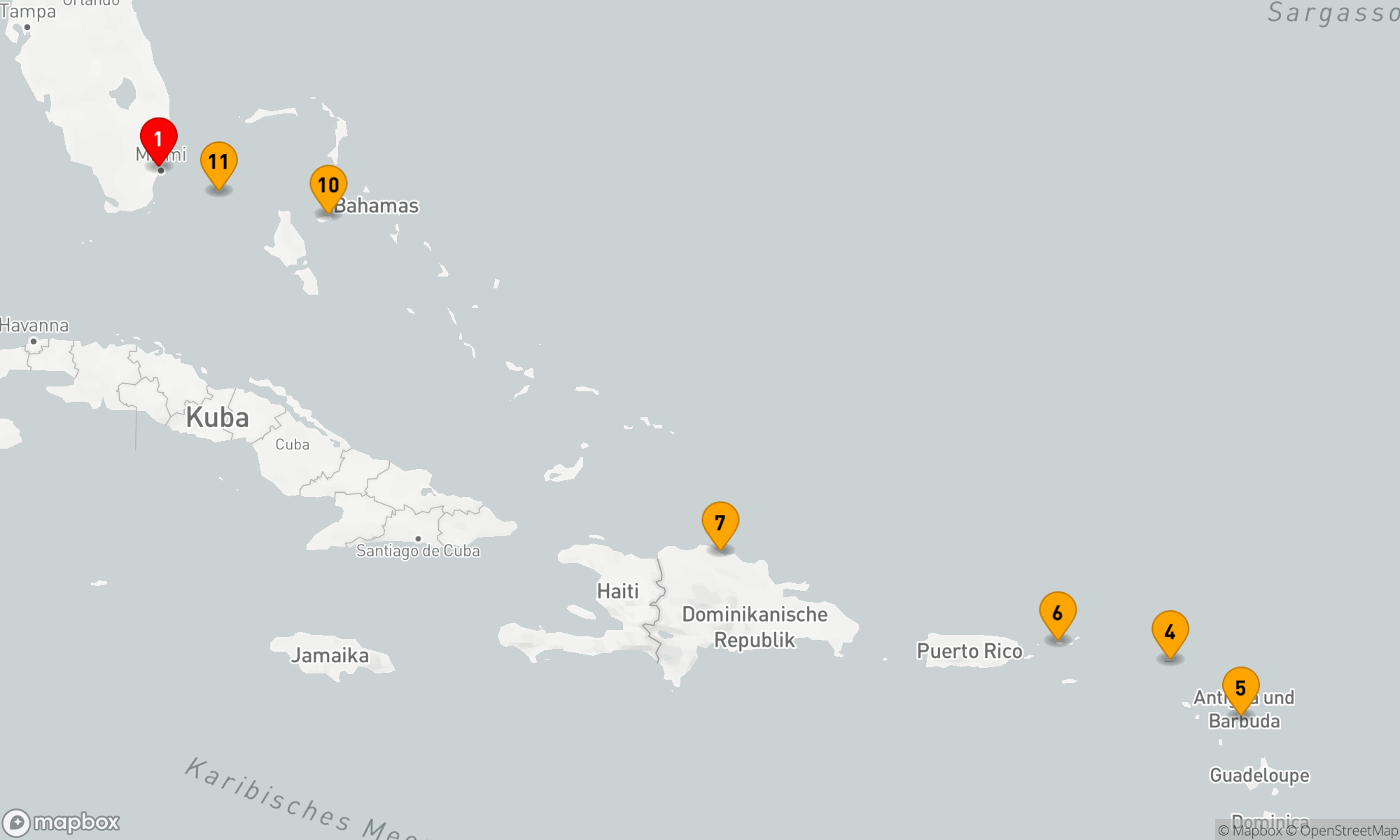Route 14 Nächte - Karibische Schätze und Paradiesstrände