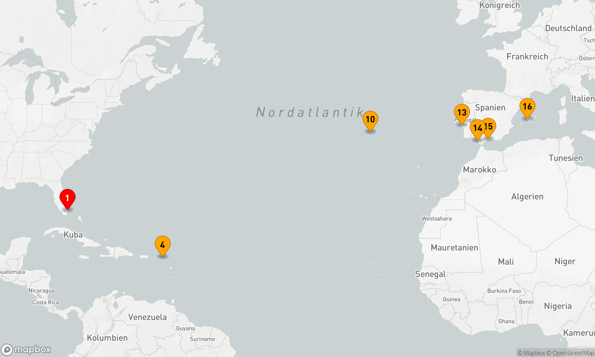Route 15 Nächte - Von der Karibik zum Mittelmeer: Eine Entdeckungsreise