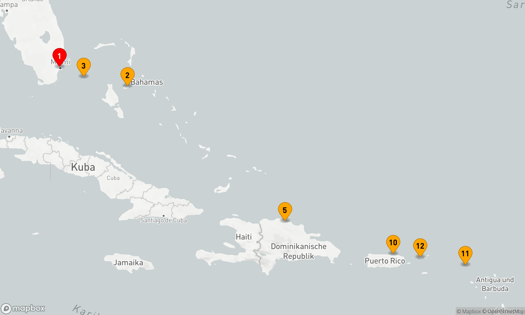 Route 14 Nächte - Karibische Inselentdeckungen ab Miami