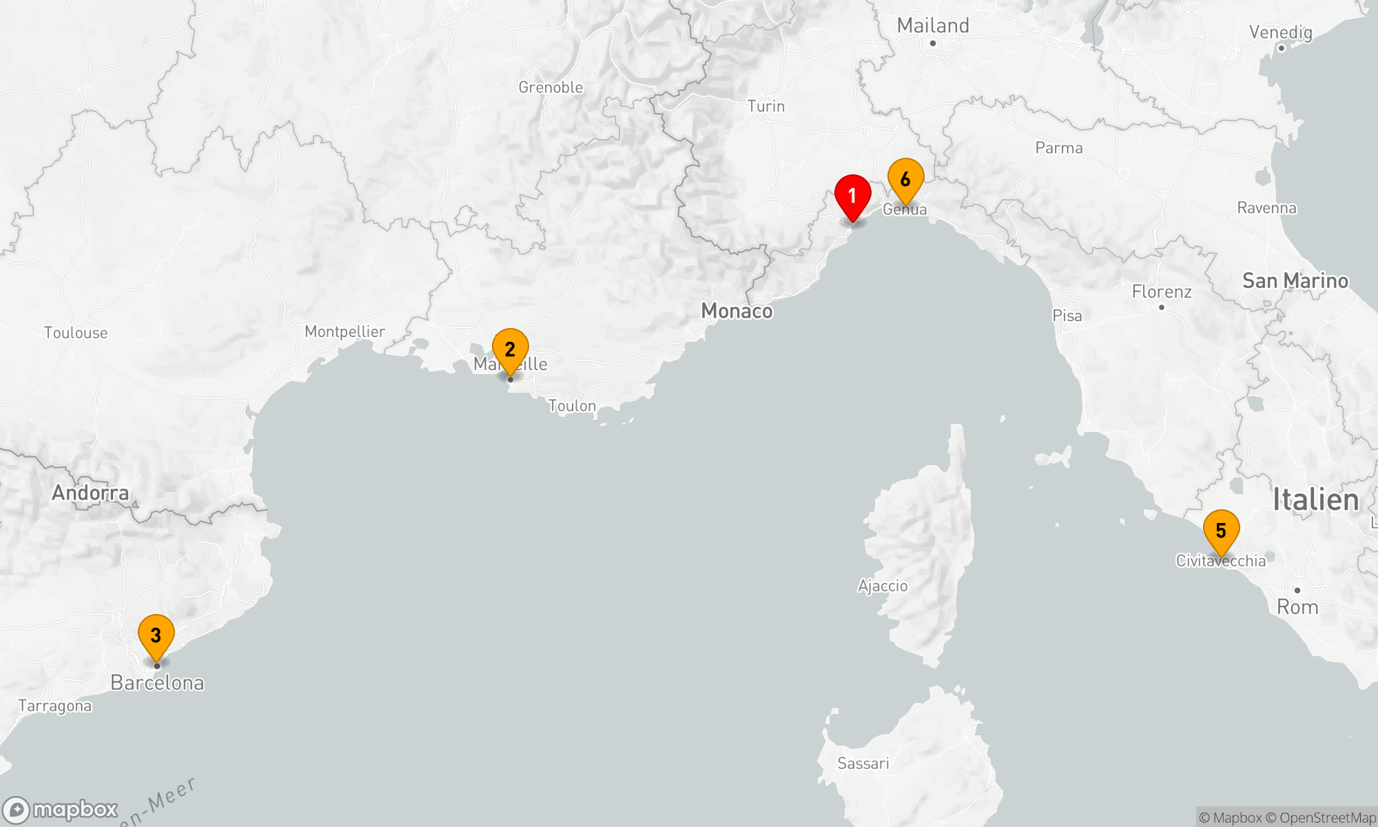 Route 5 Nächte - Mediterrane Impressionen: Kunst & Küste