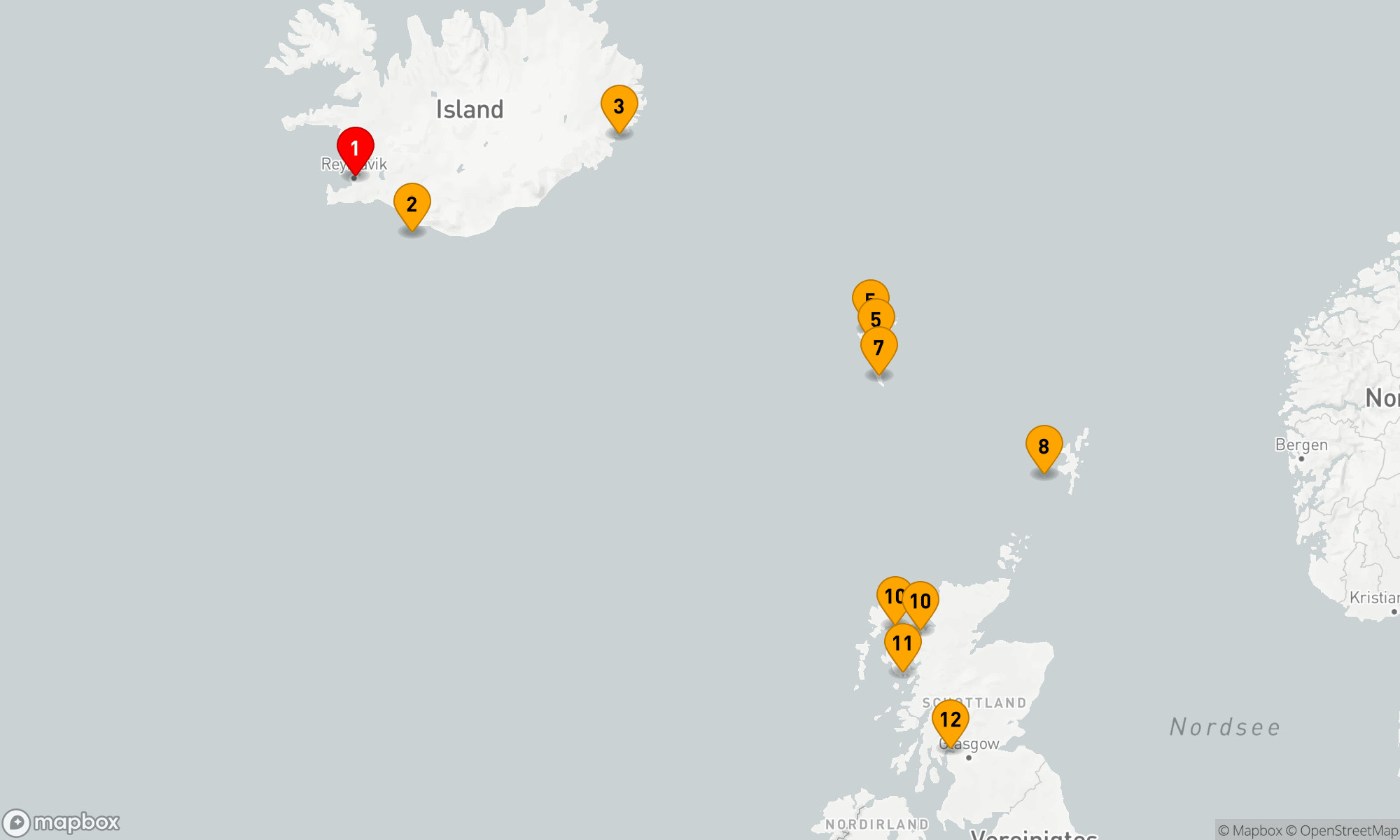 Route 11 Nächte - Wilde Inselgruppen des Nordatlantiks