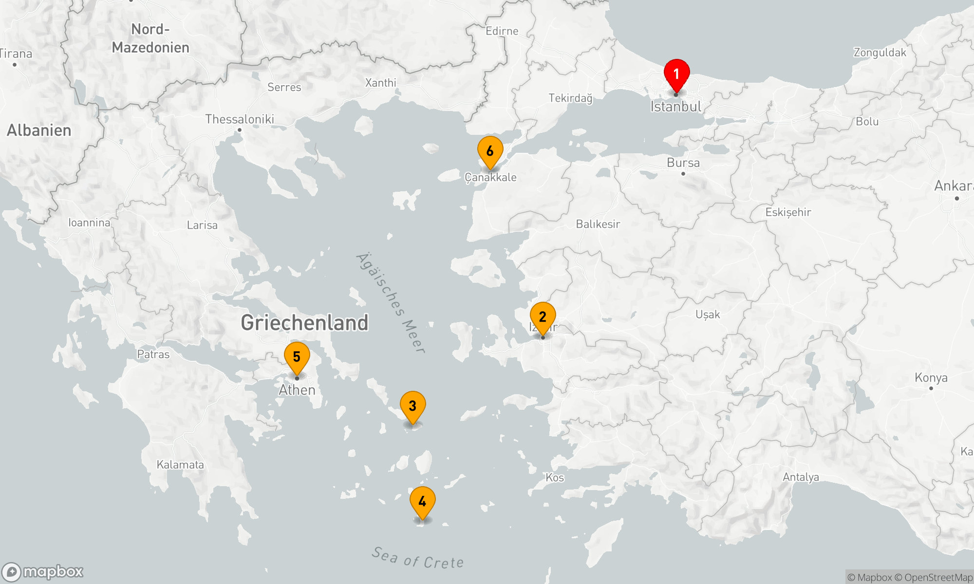 Route 6 Nächte - Ägäische Entdeckungsreise