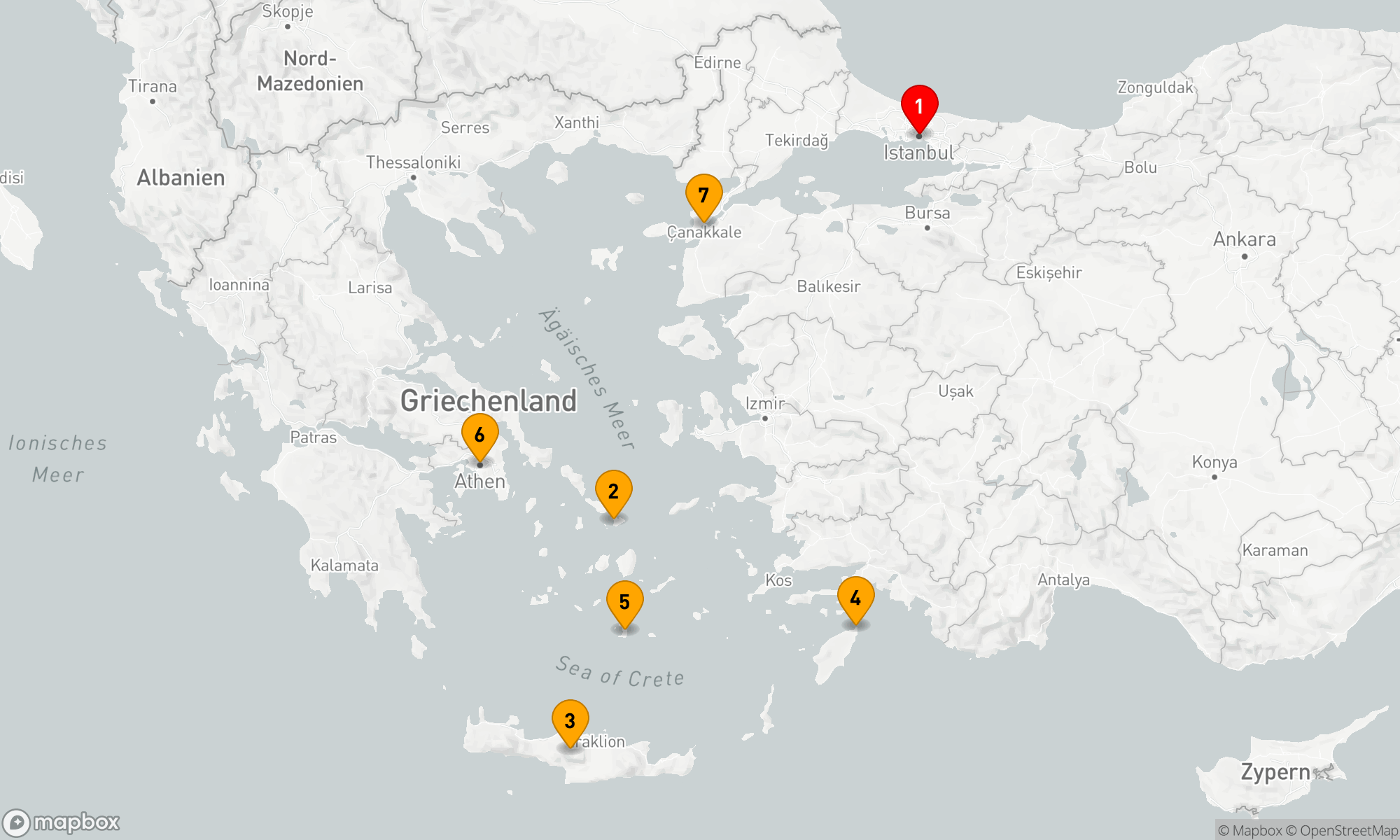 Route 7 Nächte - Entdeckungsreise durch die Ägäis