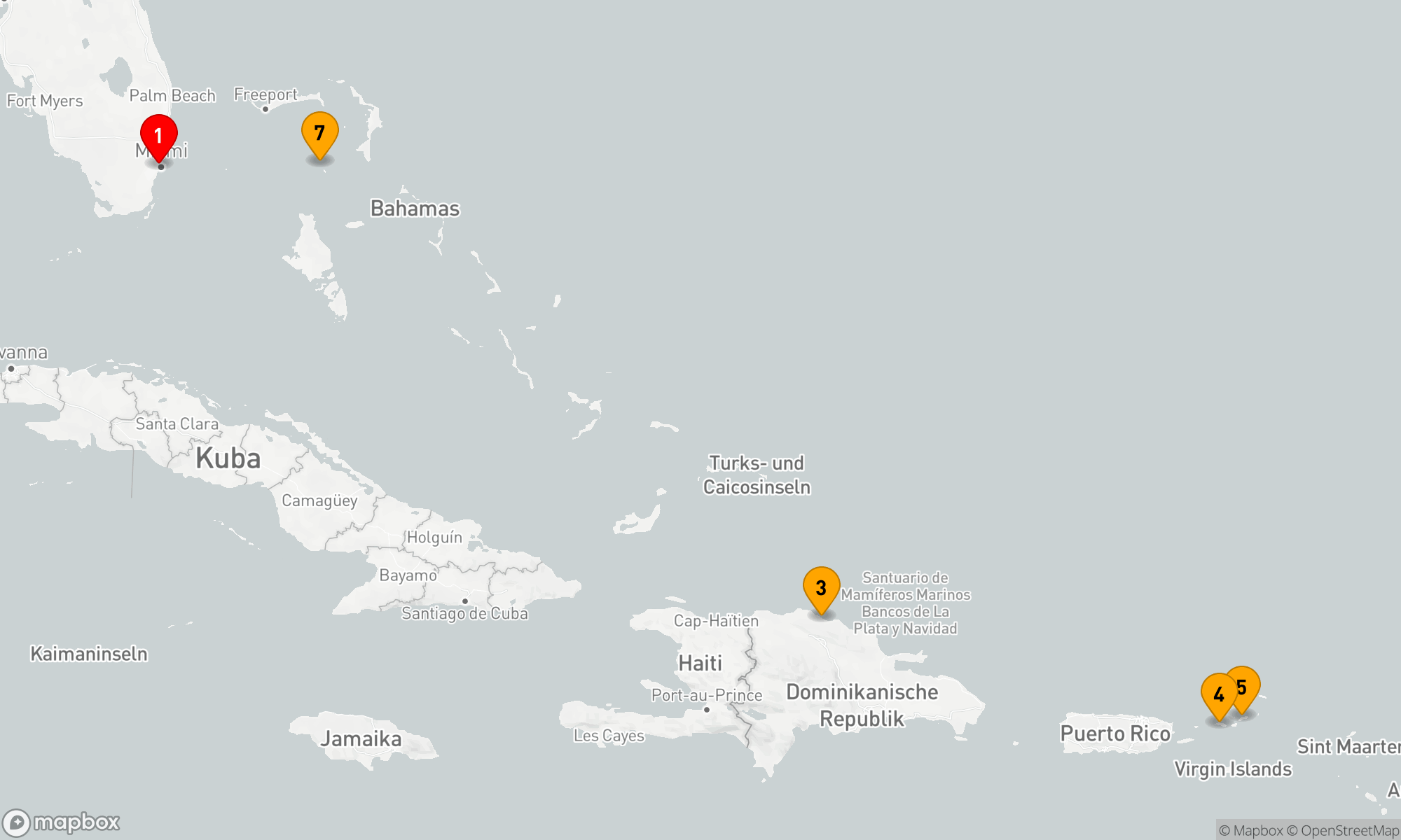 Route 7 Nächte - Karibische Inselträume mit Norwegian