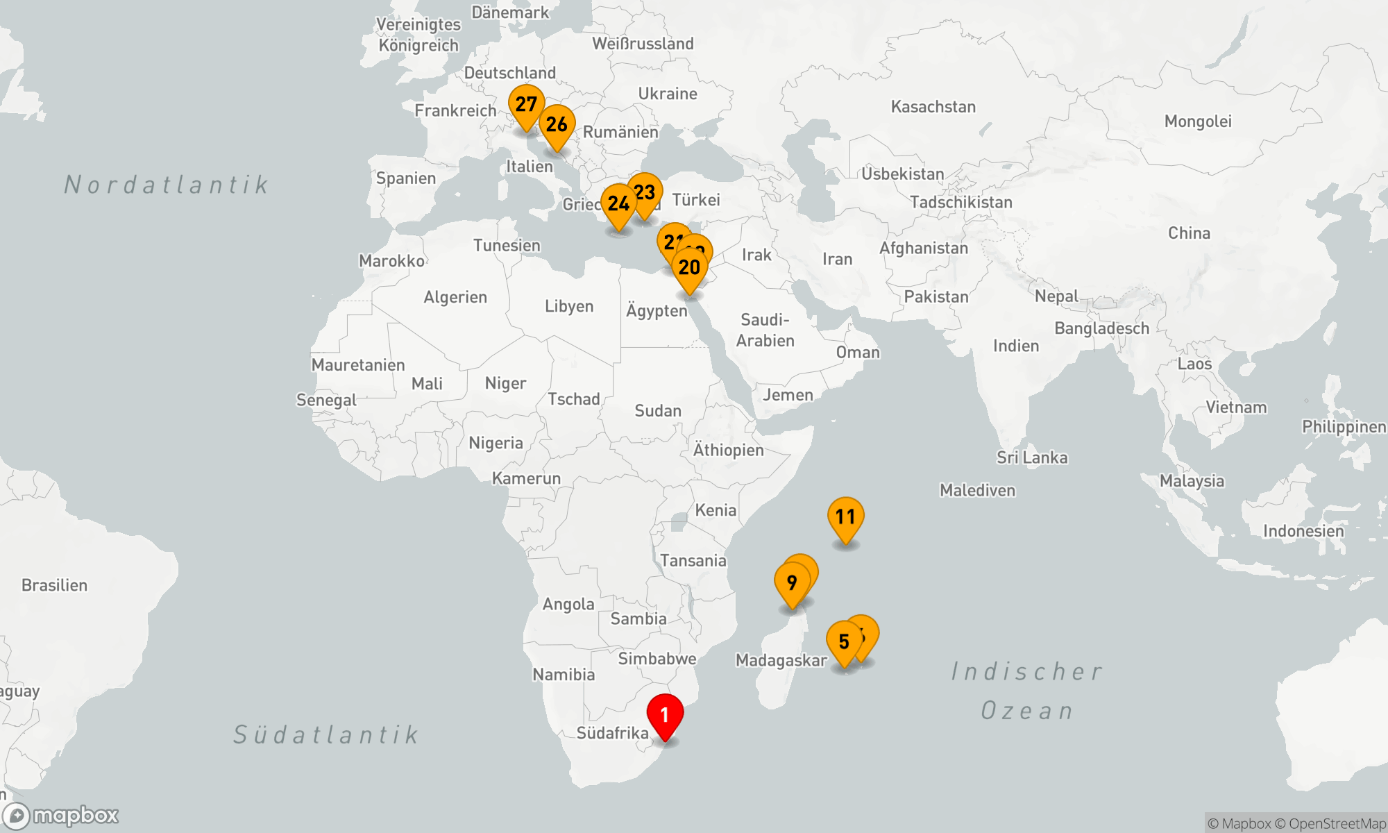 Route 26 Nächte - Von Afrika bis zur Adria: MSC Entdeckungsreise