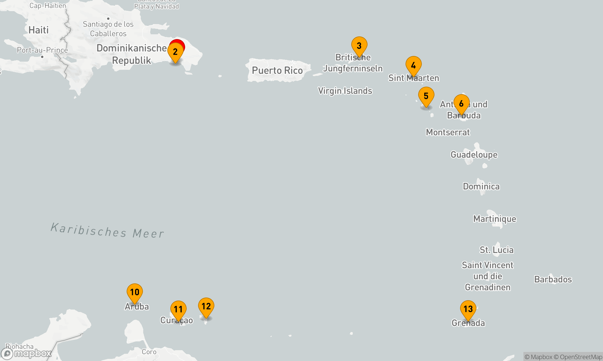 Route 14 Nächte - Karibische Schätze und Inselparadiese
