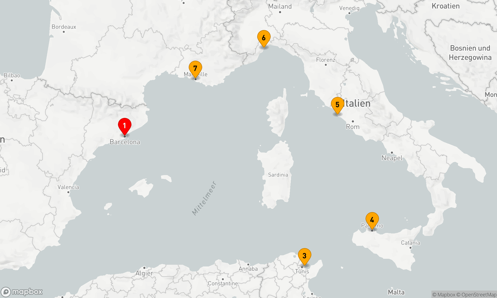 Route 7 Nächte - Mediterrane Entdeckungsreise ab Barcelona