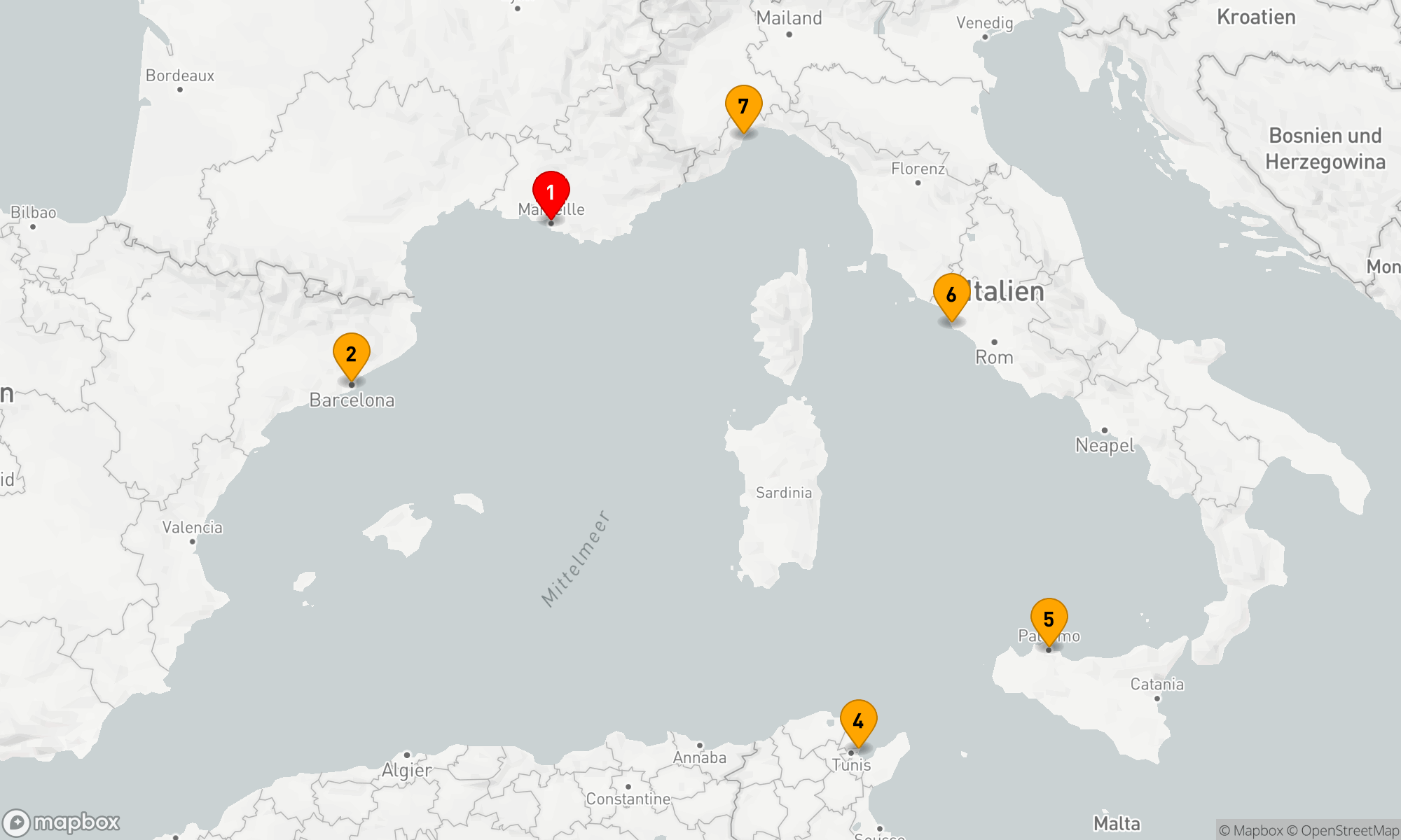 Route 7 Nächte - Mediterrane Entdeckungsreise ab Marseille