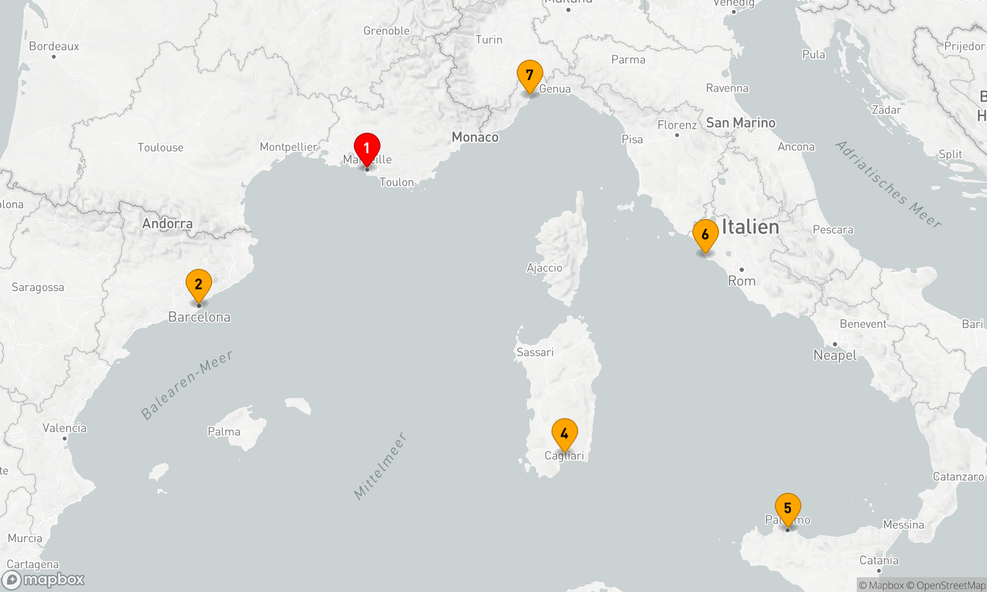 Route 7 Nächte - Mittelmeermomente ab Marseille